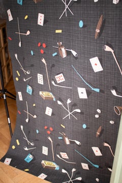 Mid-Century Modern Fabric by the French Painter/Photographer Jean Clemmer