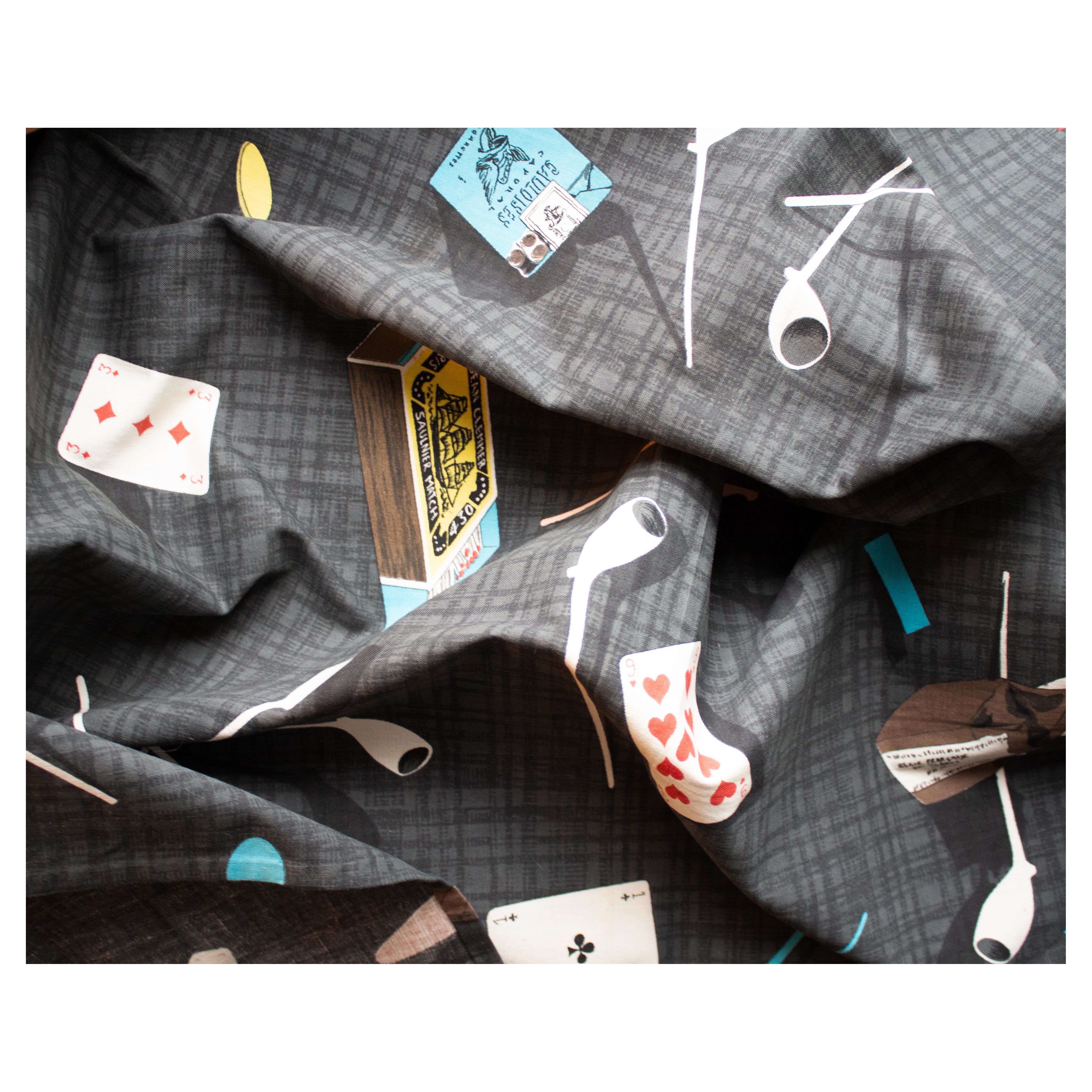 Mid-Century Modern Fabric by the French Painter/Photographer Jean Clemmer in vendita