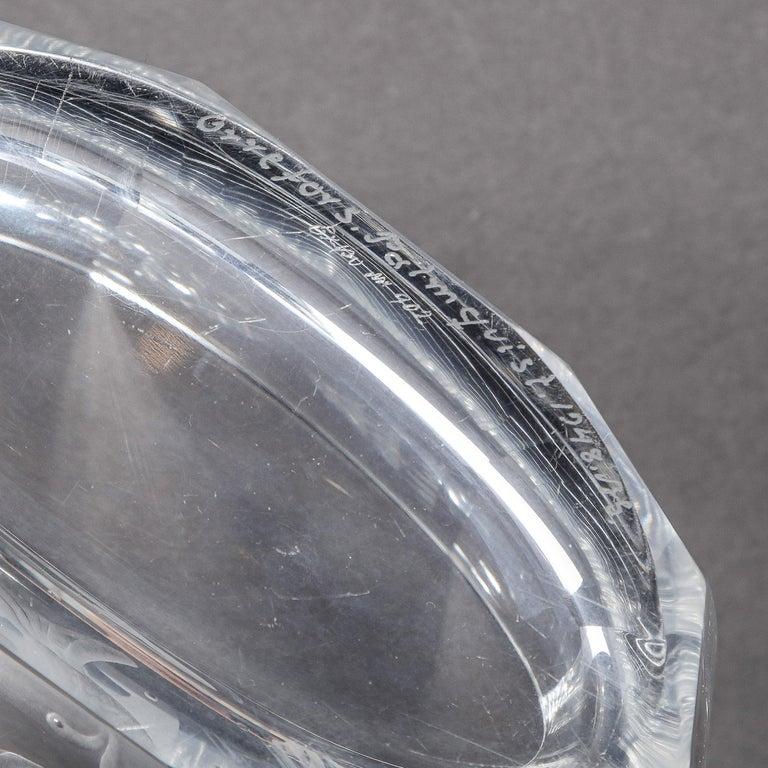 Mid-Century Modern Faceted Acid Etched Mermaid Vase Sven Palmquist for Orrefors 2