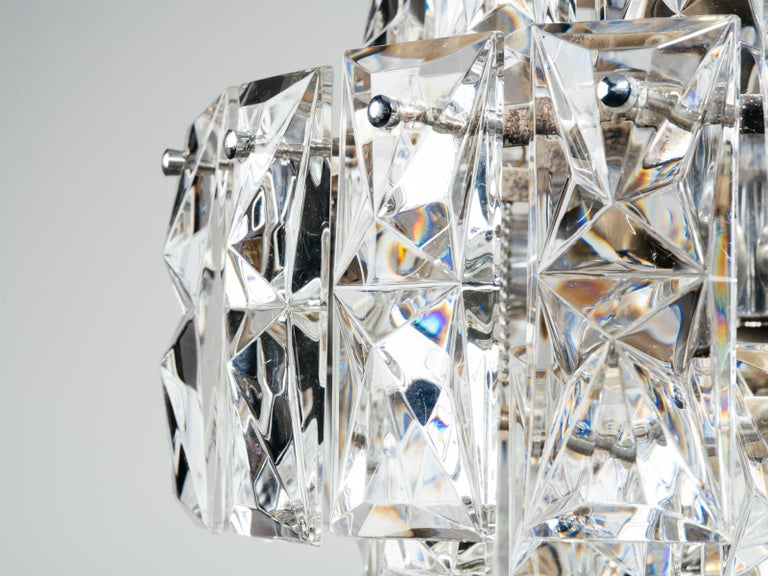Mid-Century Modern Crystal Prism Chandelier by Kinkeldey, Germany, c. 1960's For Sale 1