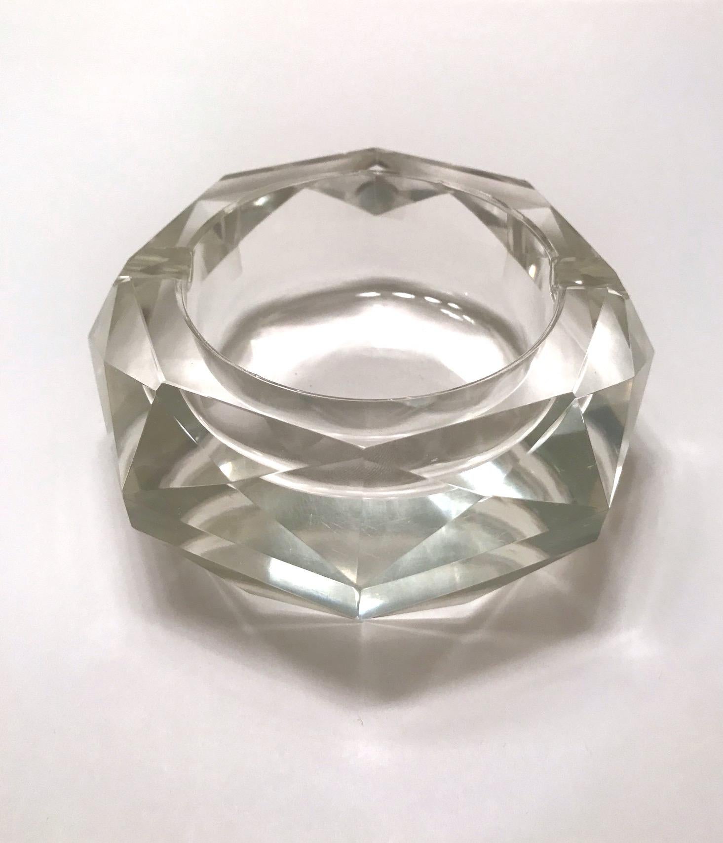 Mid-Century Modern Faceted Murano Glass Ashtray, Italy, 1950s 6
