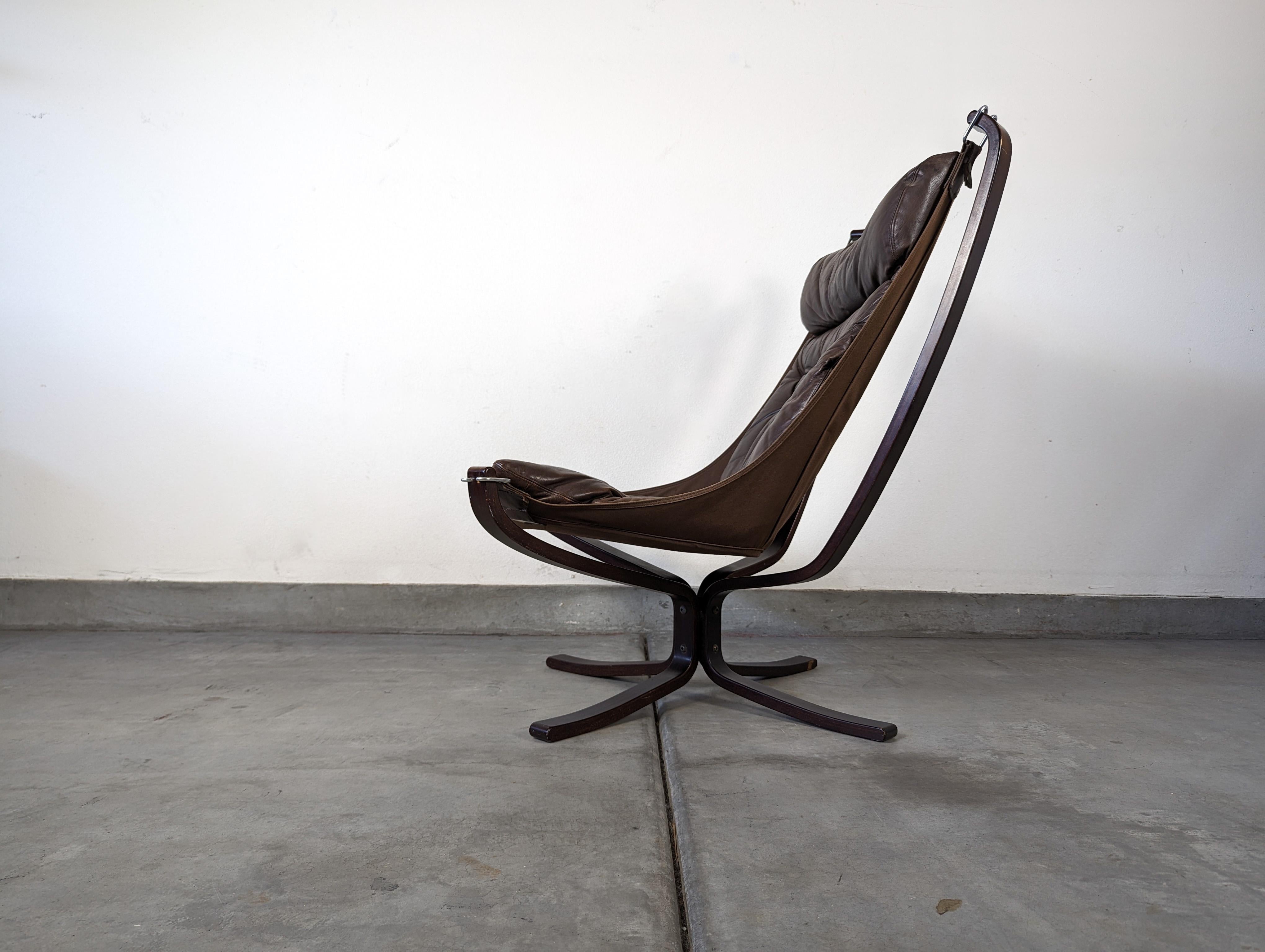 Mid Century Modern Falcon Chair by Sigurd Resell for Vatne Mobler, c1970s 5