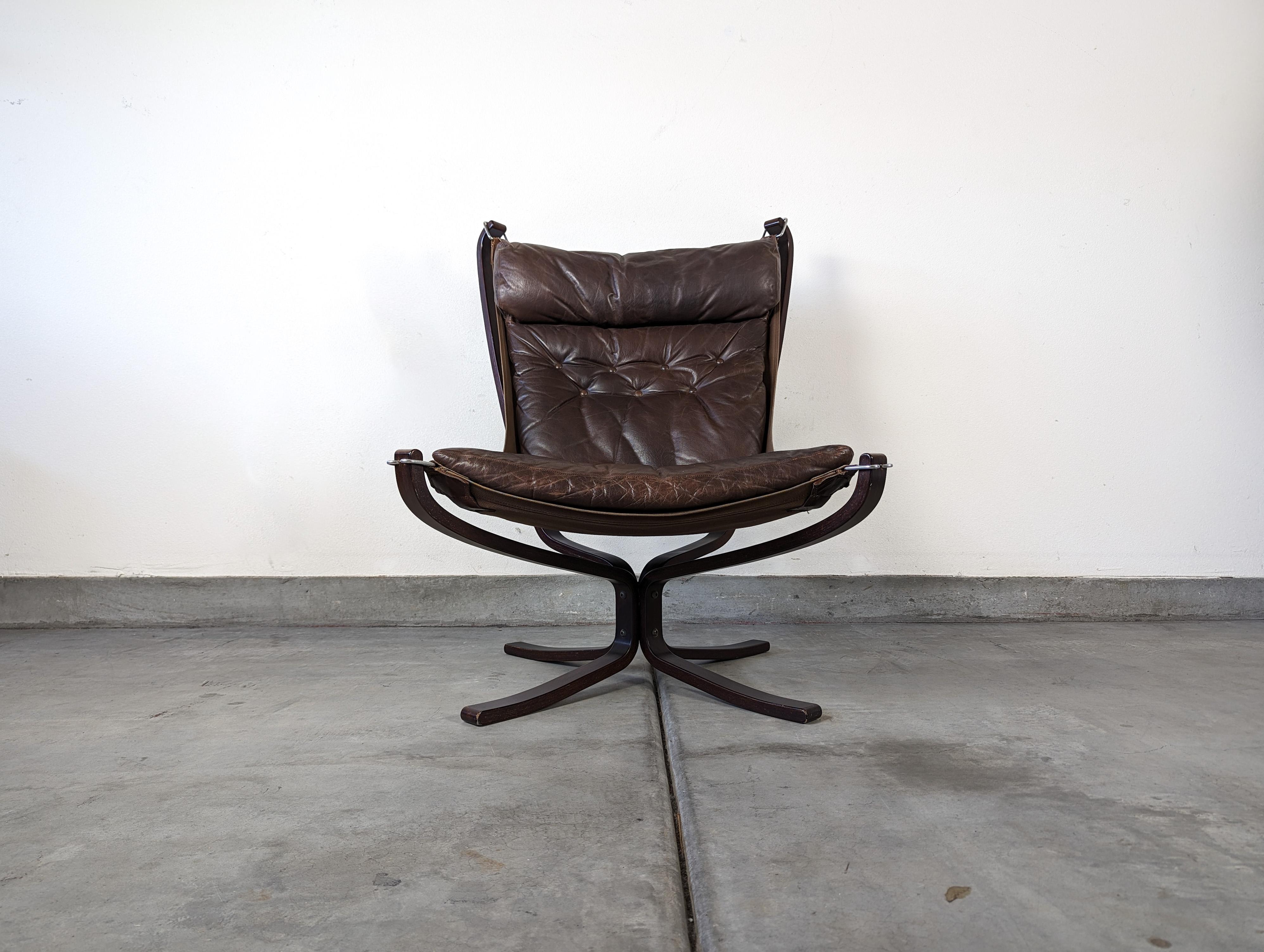 Mid Century Modern Falcon Chair by Sigurd Resell for Vatne Mobler, c1970s 6