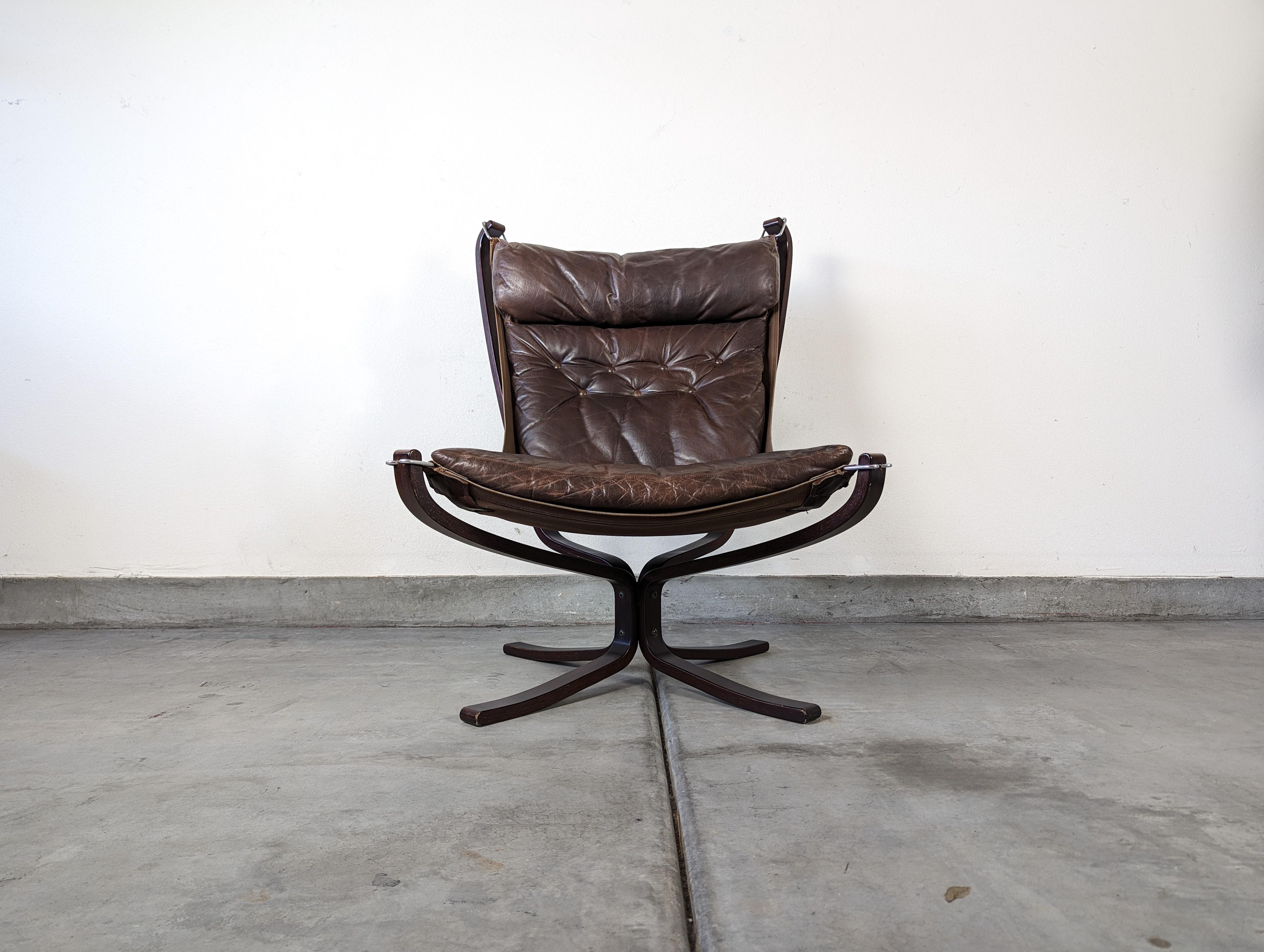 Mid Century Modern Falcon Chair by Sigurd Resell for Vatne Mobler, c1970s 7