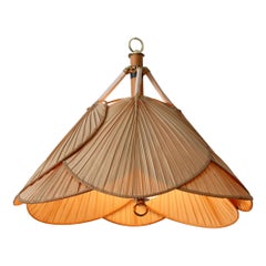 Mid-Century Modern Fan or Uchiwa Pendant Lamp or Chandelier 1970s, Germany