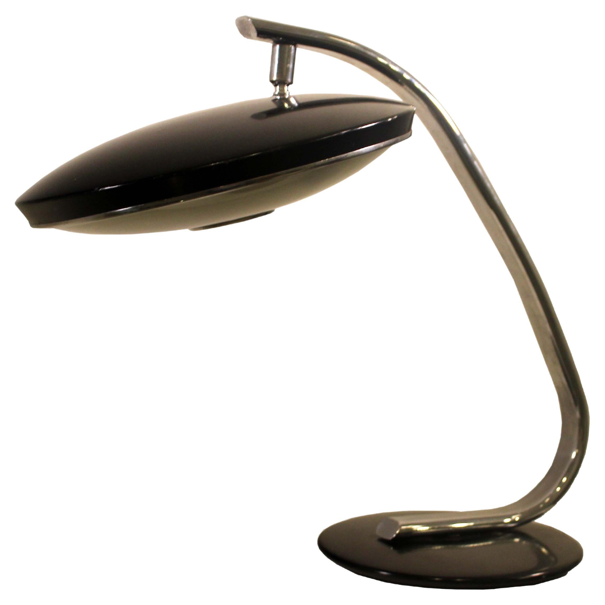 Mid-Century Modern Fase Black Desk or Table Lamp