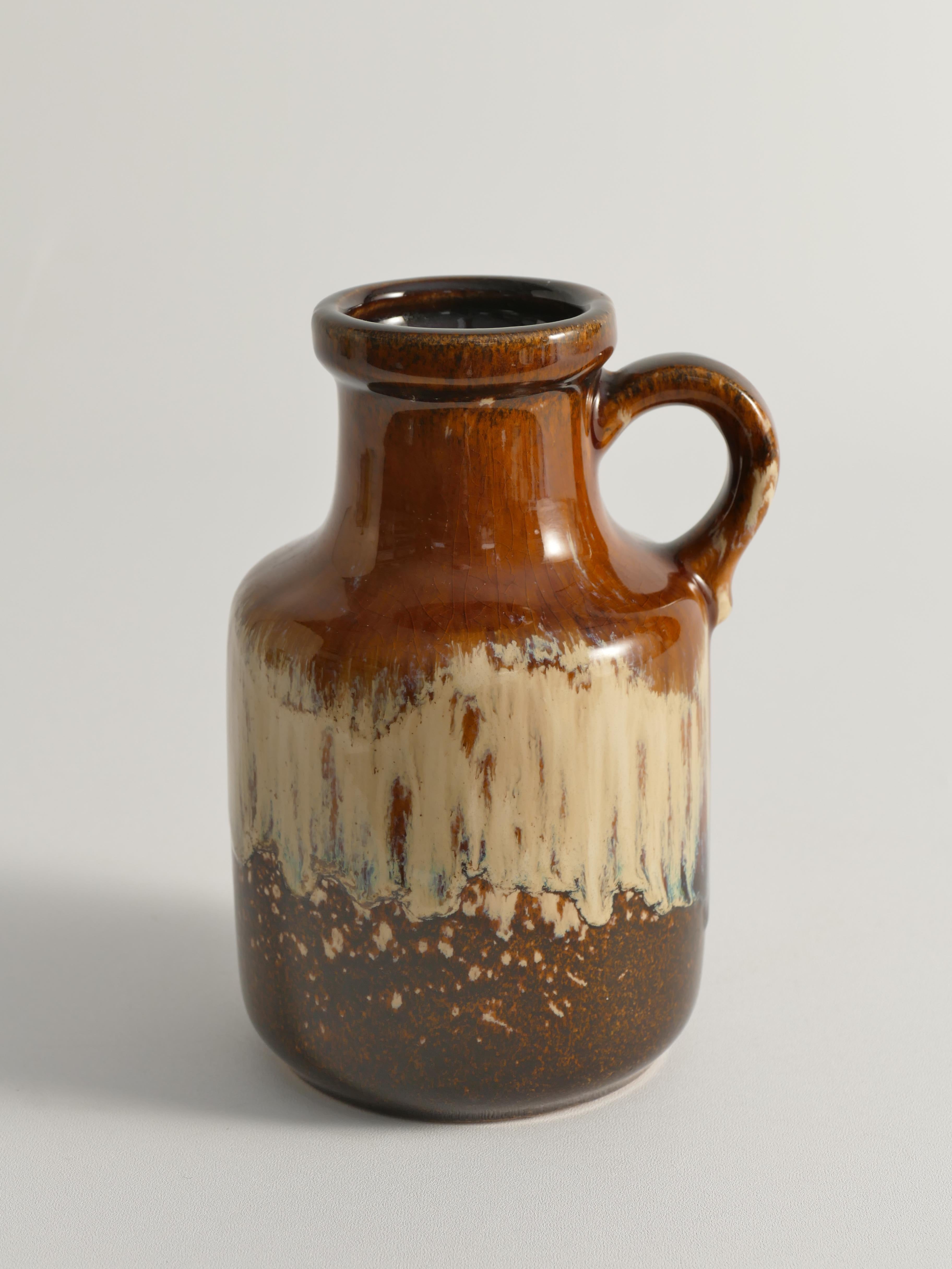 Mid-Century Modern Fat Lava Drip Glaze Ceramic Vase, West Germany, 1970s For Sale 3
