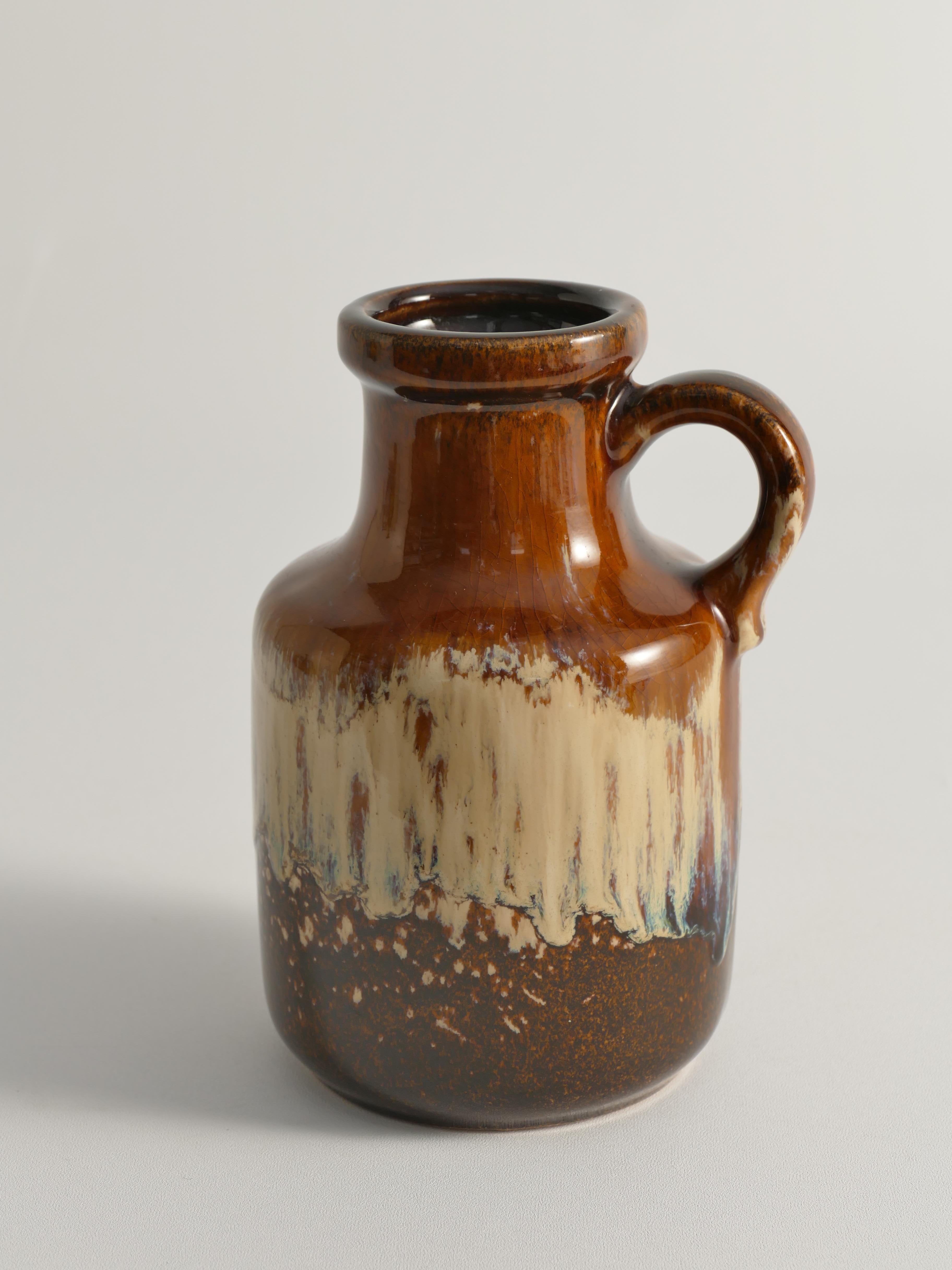 Mid-Century Modern Fat Lava Drip Glaze Ceramic Vase, West Germany, 1970s For Sale 4
