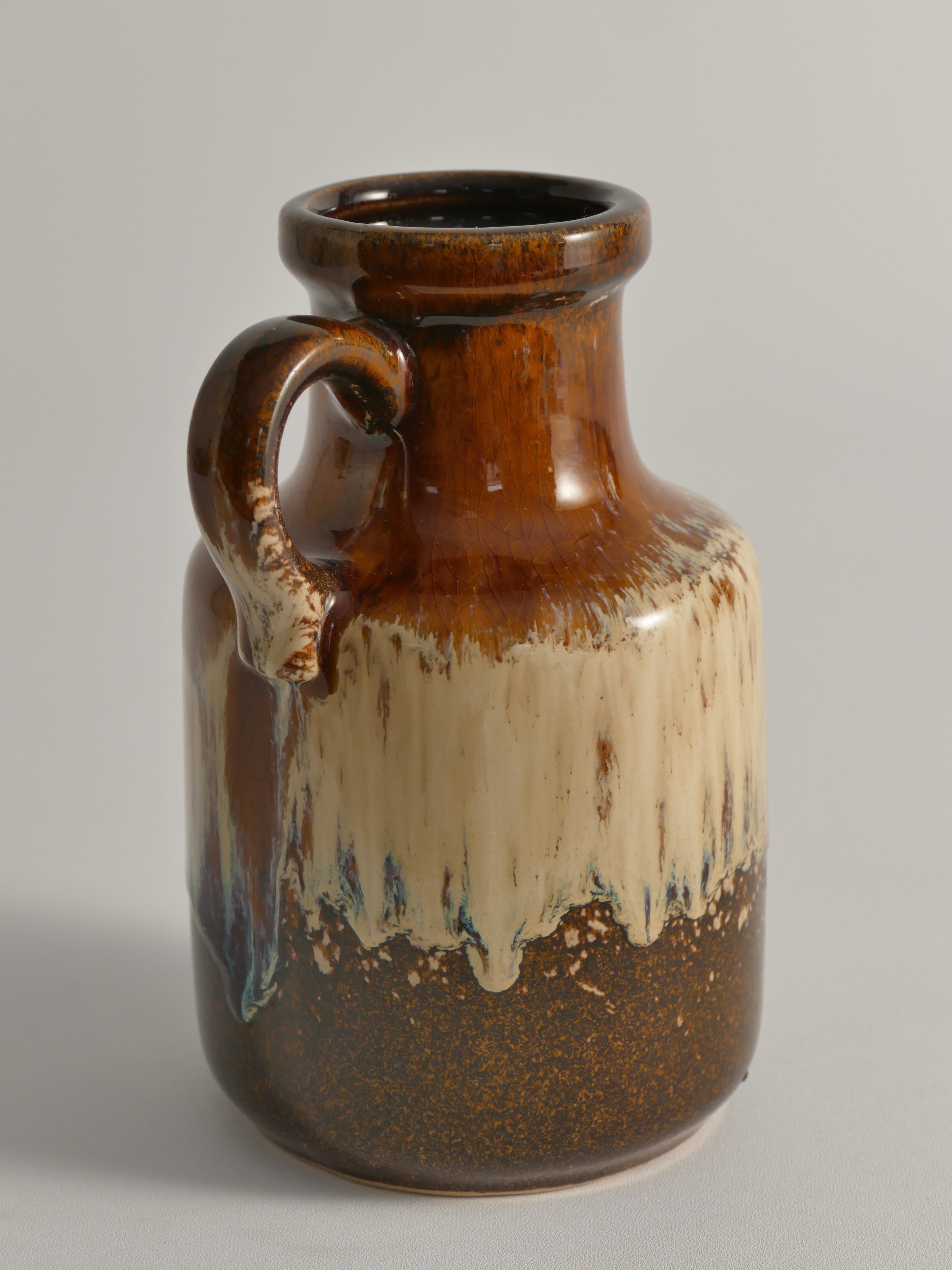 Glazed Mid-Century Modern Fat Lava Drip Glaze Ceramic Vase, West Germany, 1970s For Sale