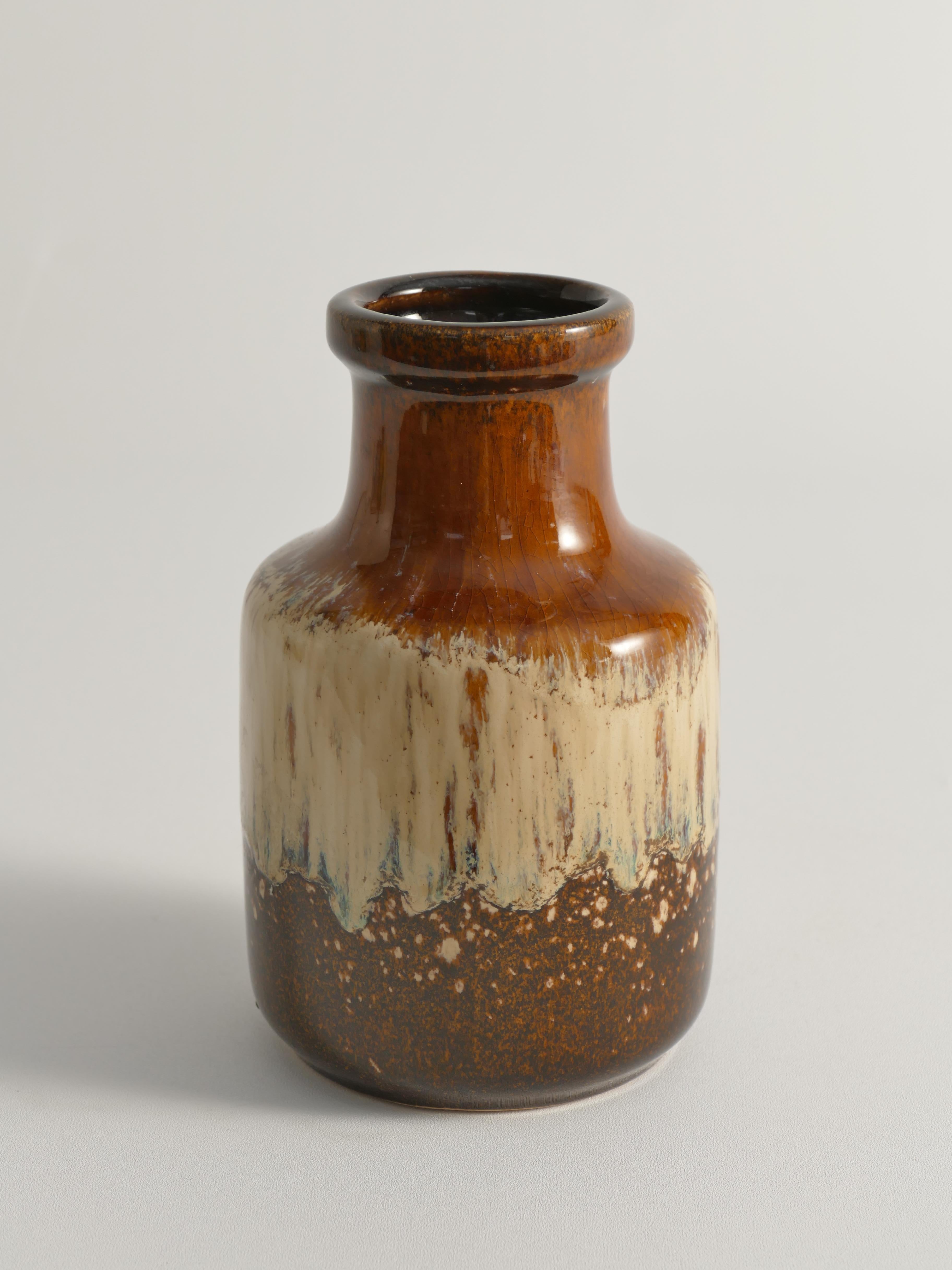 Mid-Century Modern Fat Lava Drip Glaze Ceramic Vase, West Germany, 1970s For Sale 1