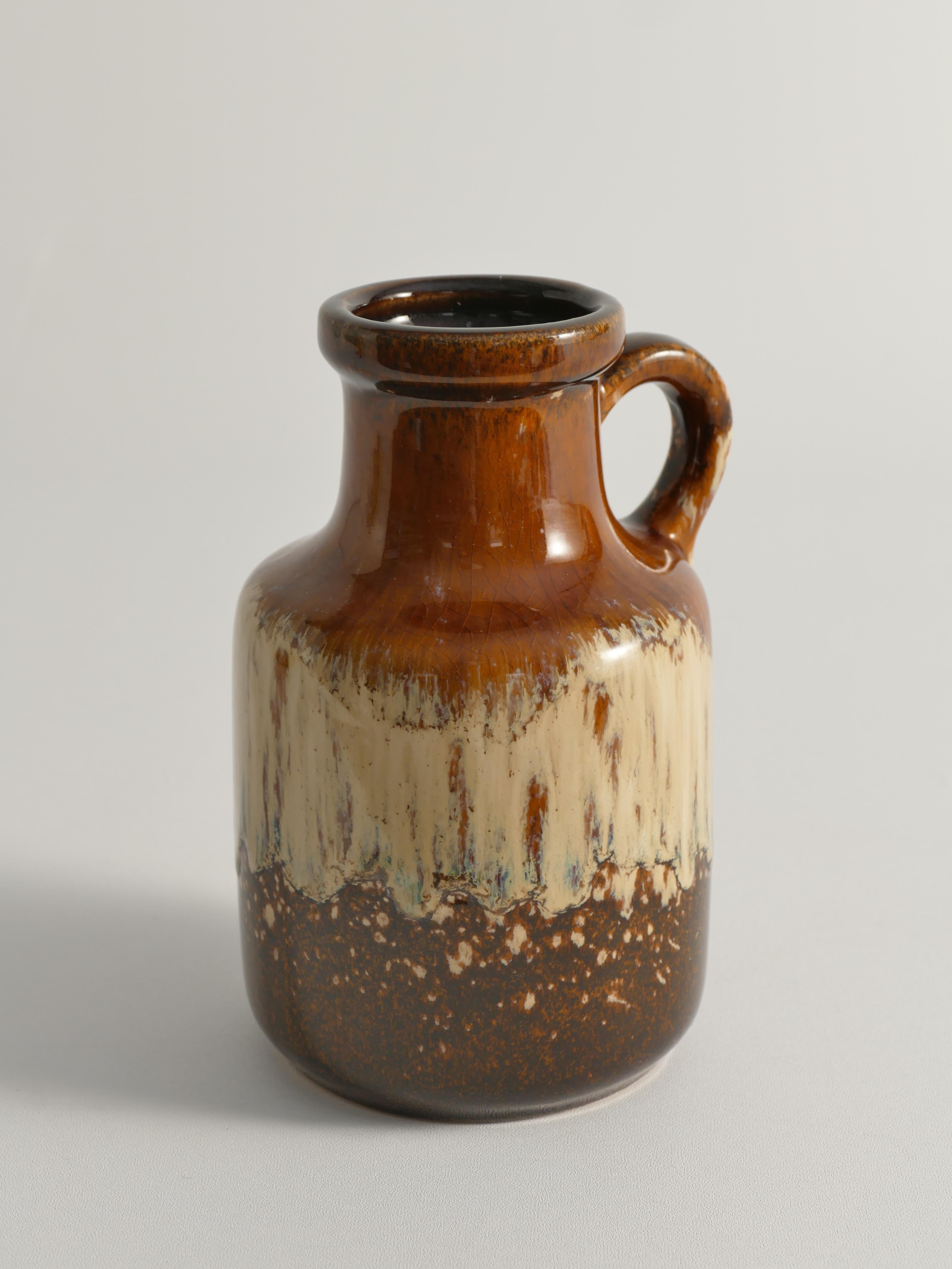 Mid-Century Modern Fat Lava Drip Glaze Ceramic Vase, West Germany, 1970s For Sale 2