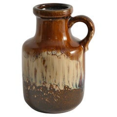Vintage Mid-Century Modern Fat Lava Drip Glaze Ceramic Vase, West Germany, 1970s
