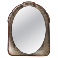 Mid Century Modern Fat Lava Mirror with the back light by Pan Keramik, Germany
