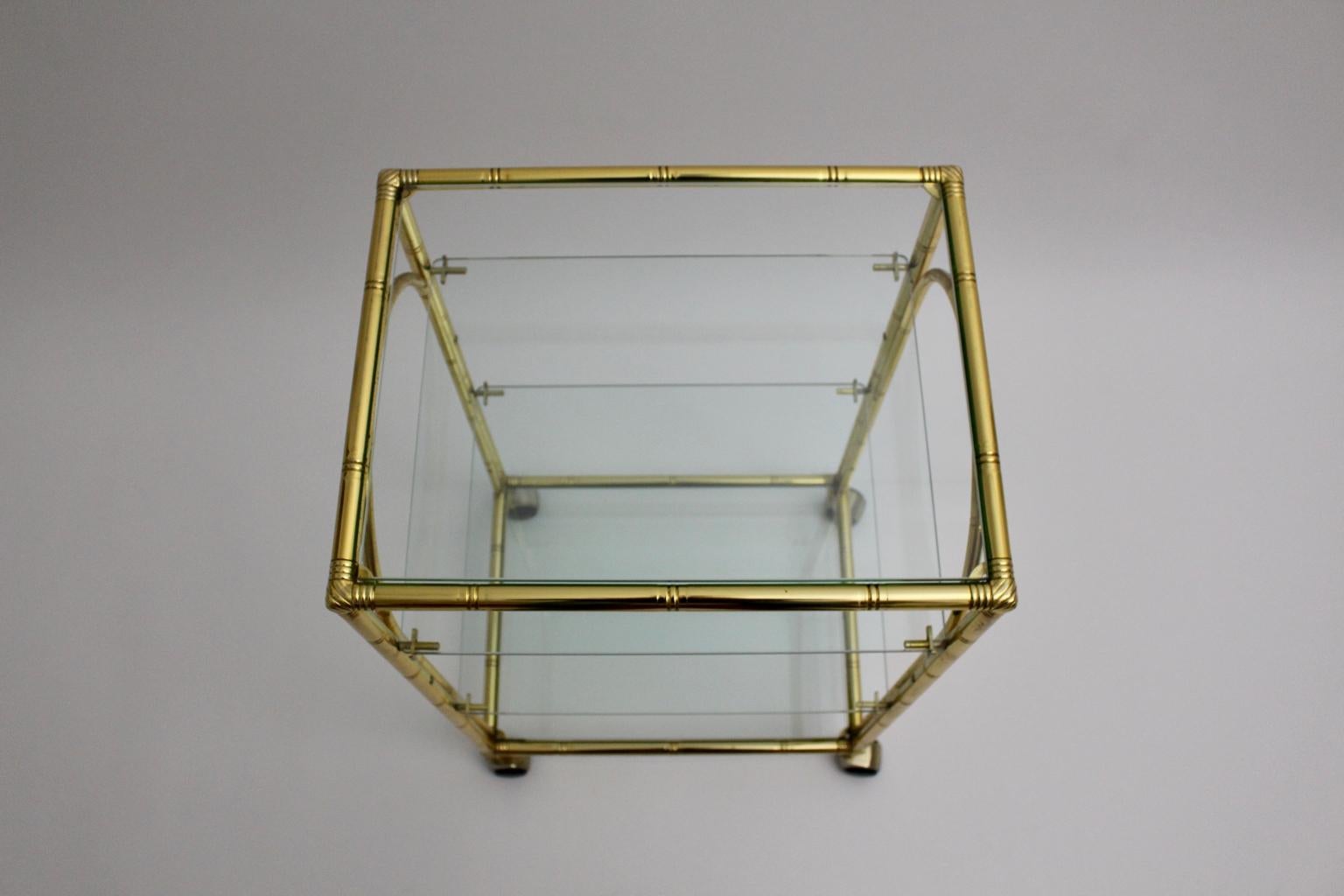 Mid-Century Modern Faux Bamboo Bar Cart by Maison Baguès Attributed, 1960s For Sale 7