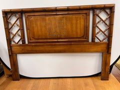 Mid Century Modern Faux Bamboo Full Headboard by Dixie Aloha Collection