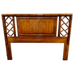 Mid Century Modern Faux Bamboo Full Headboard by Dixie Aloha Collection