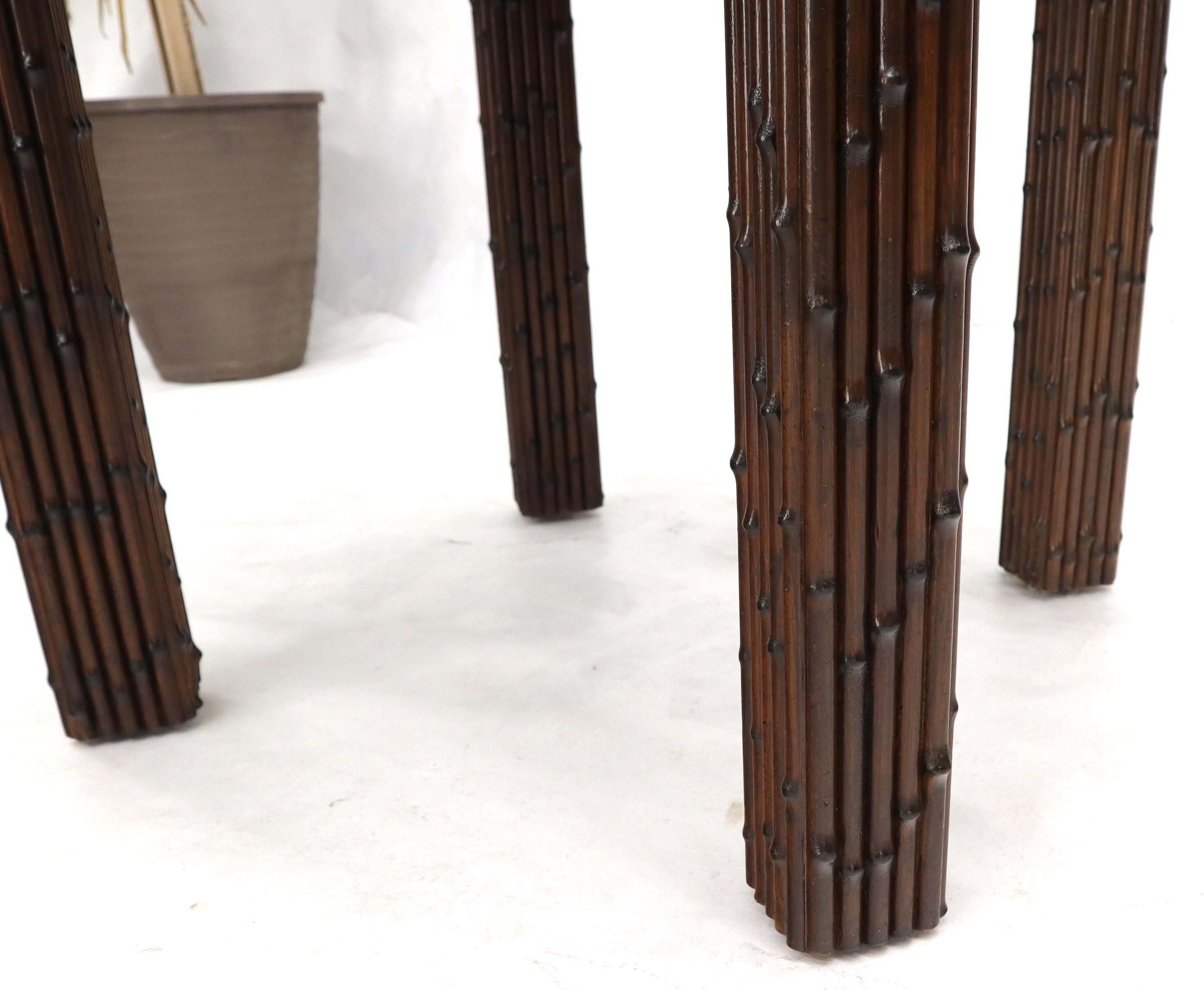 Runder Beistelltisch aus Kunstbambus, Mid-Century Modern im Angebot 5