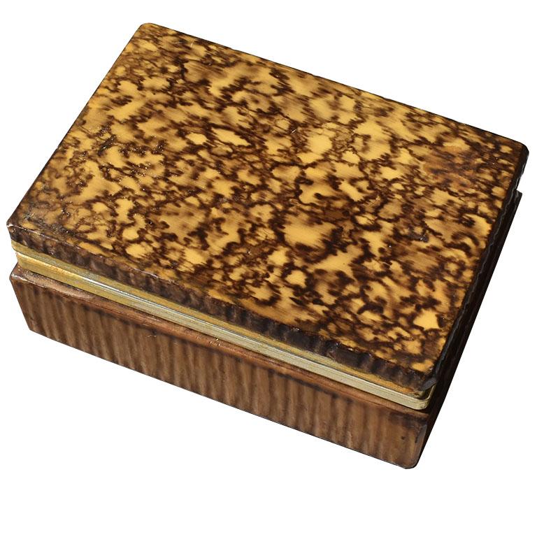 burl wood decorative box