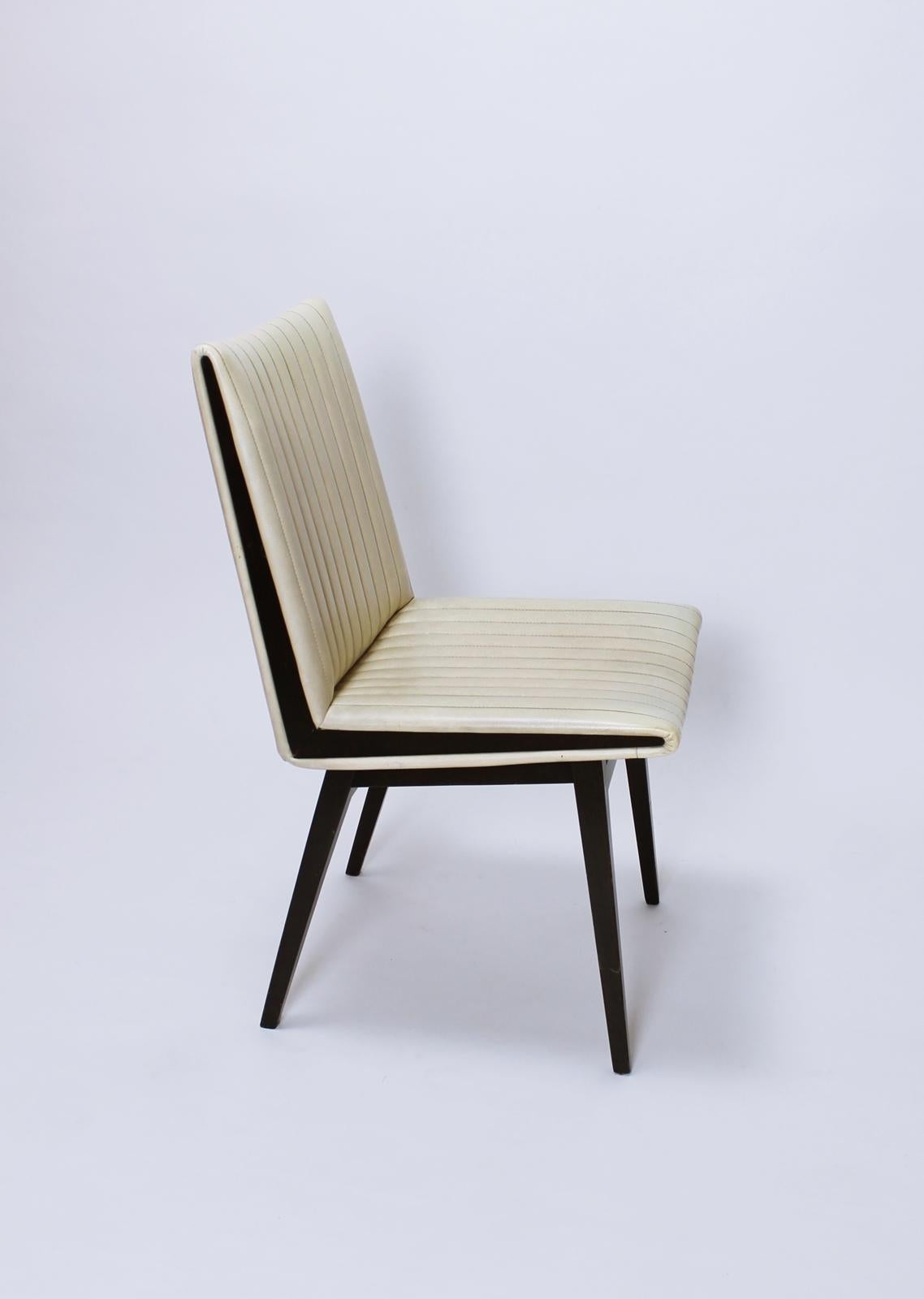 1 of 4  Austrian Mid Century chairs designed by Oskar Riedel  Wien 1955 For Sale 2