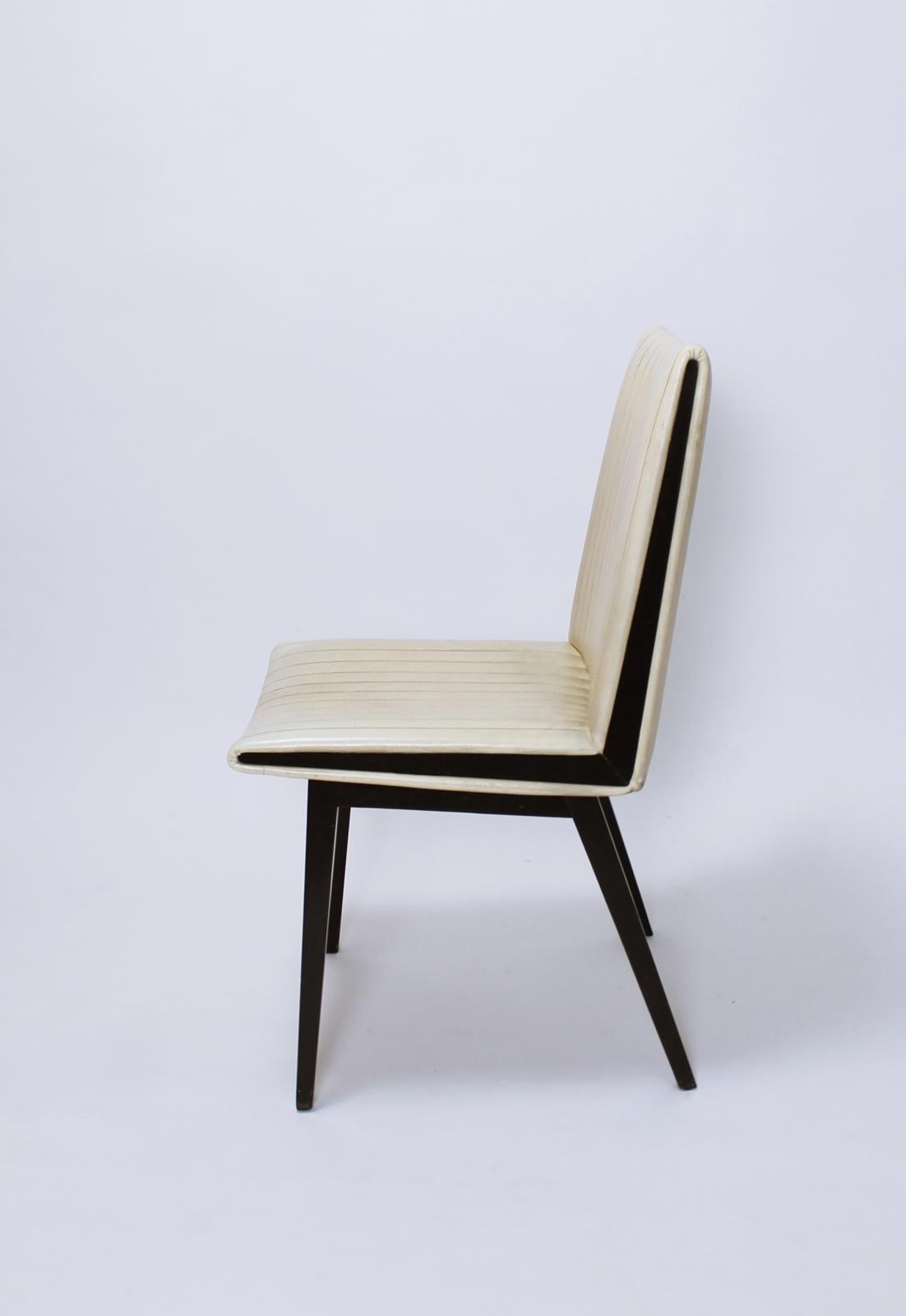 1 of 4  Austrian Mid Century chairs designed by Oskar Riedel  Wien 1955 In Good Condition For Sale In Debrecen-Pallag, HU