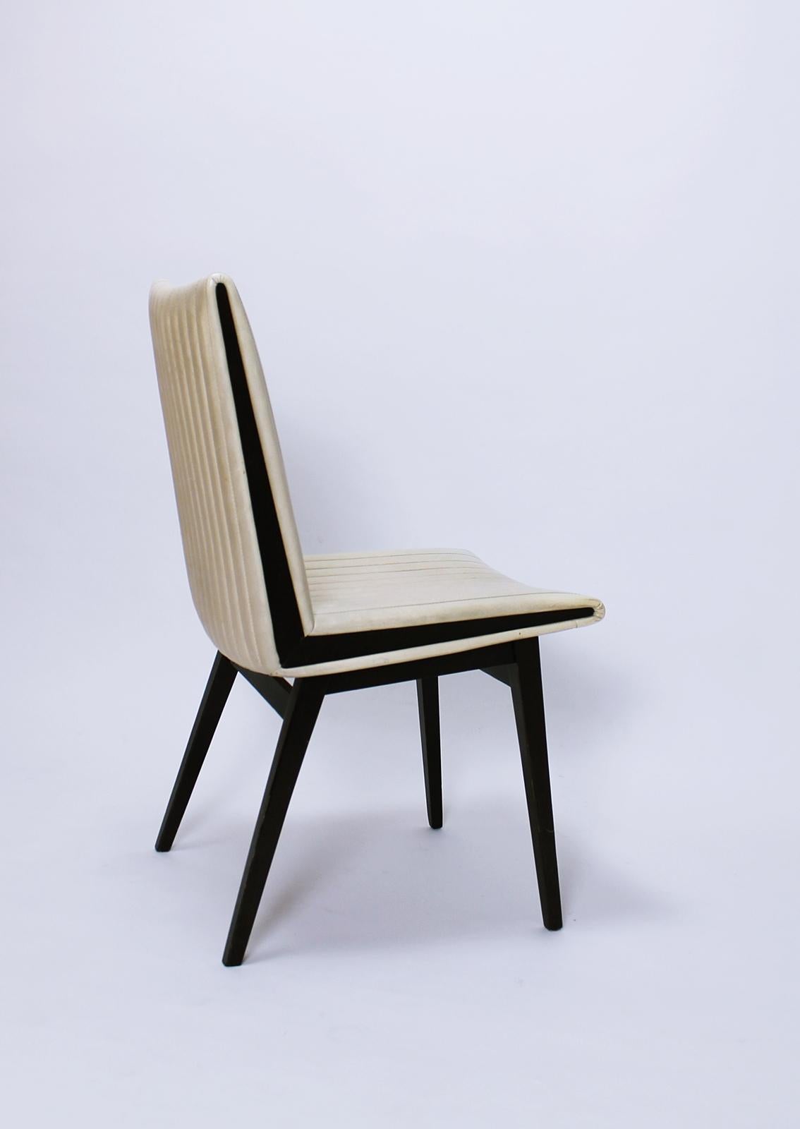 1 of 4  Austrian Mid Century chairs designed by Oskar Riedel  Wien 1955 For Sale 1
