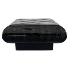 Mid-Century Modern Faux Marble Coffee Table Styled After Willy Rizzo, 1970s