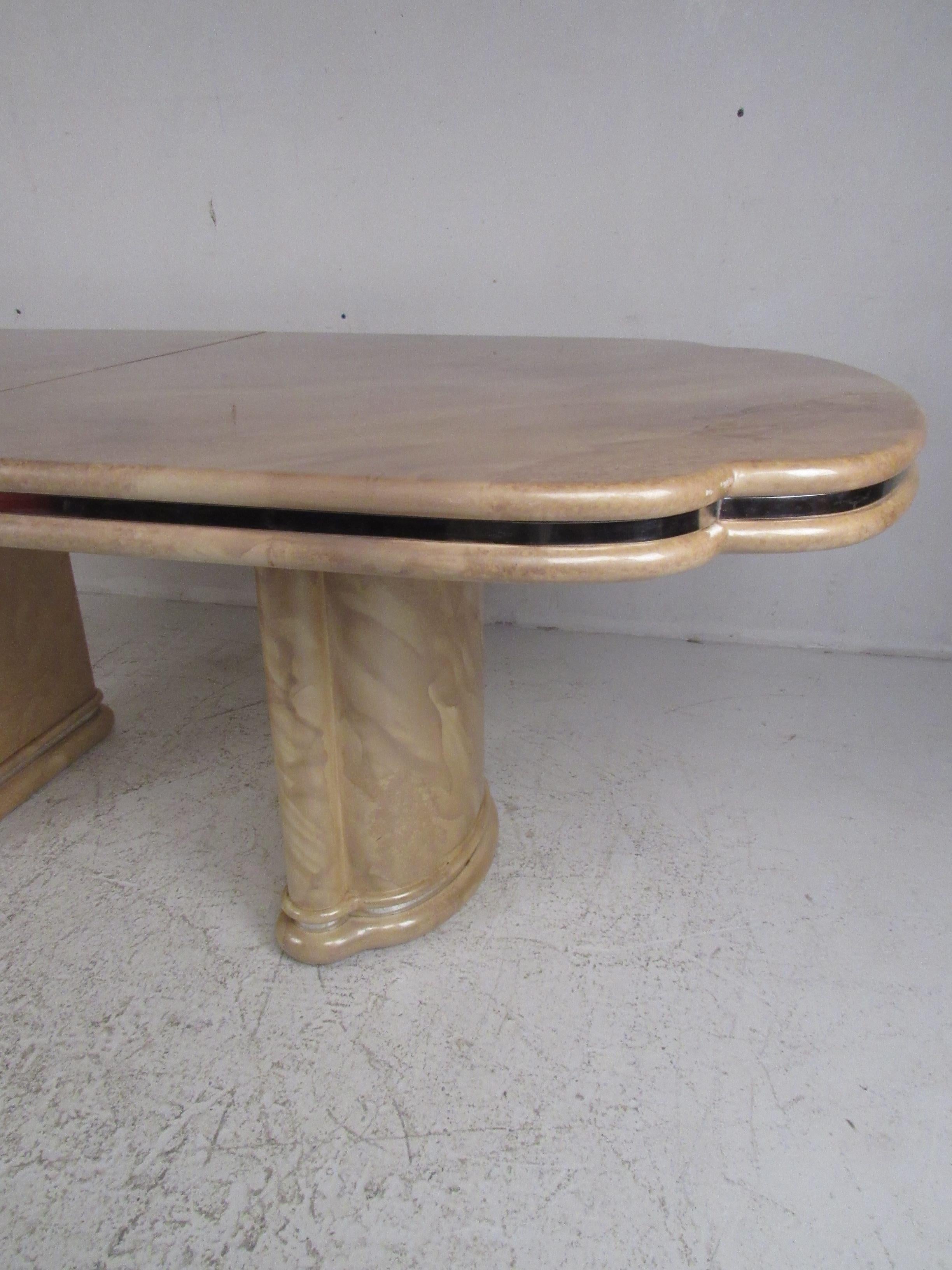 mid century marble dining table