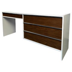 Mid-Century Modern Faux Wood Laminate Writing Desk
