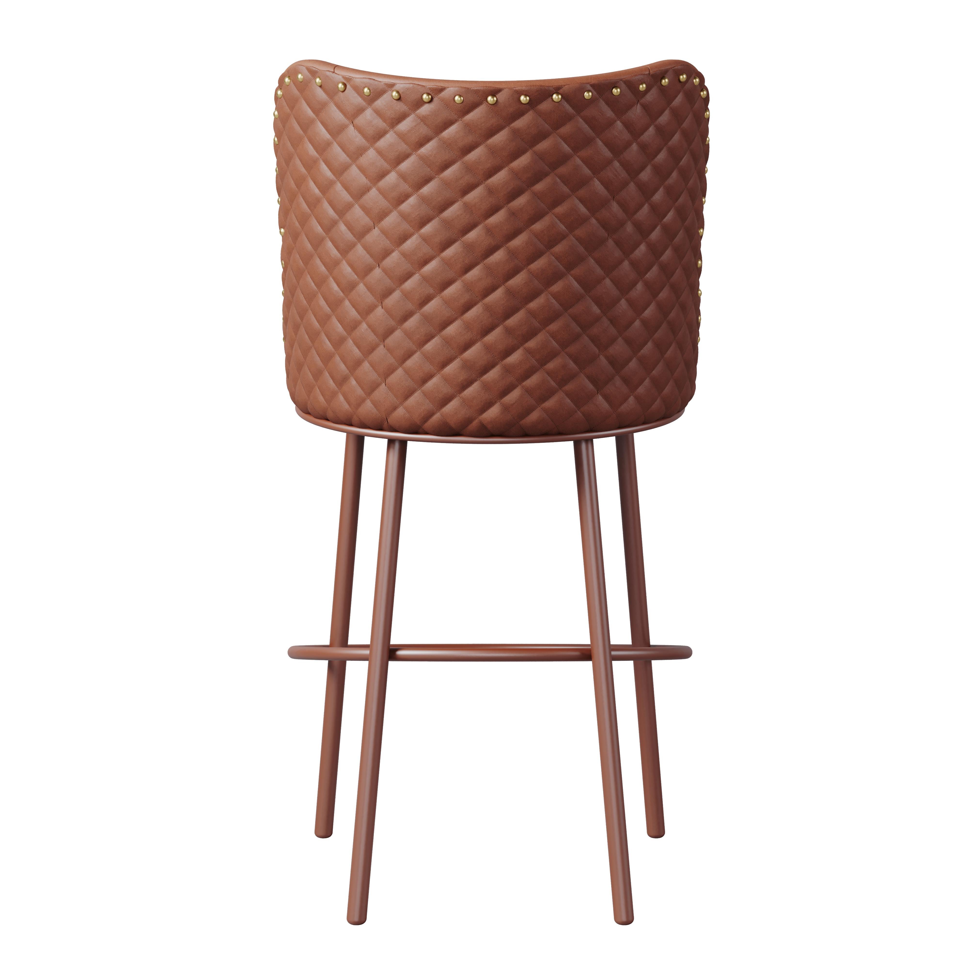 Mid-Century Modern Fay Bar Chair Cotton Velvet For Sale 6