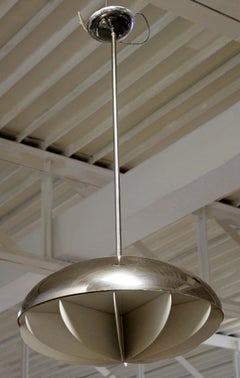 Mid-Century Modern Feldman Chrome Dome Pendant Chandelier Light Fixture, 1960s