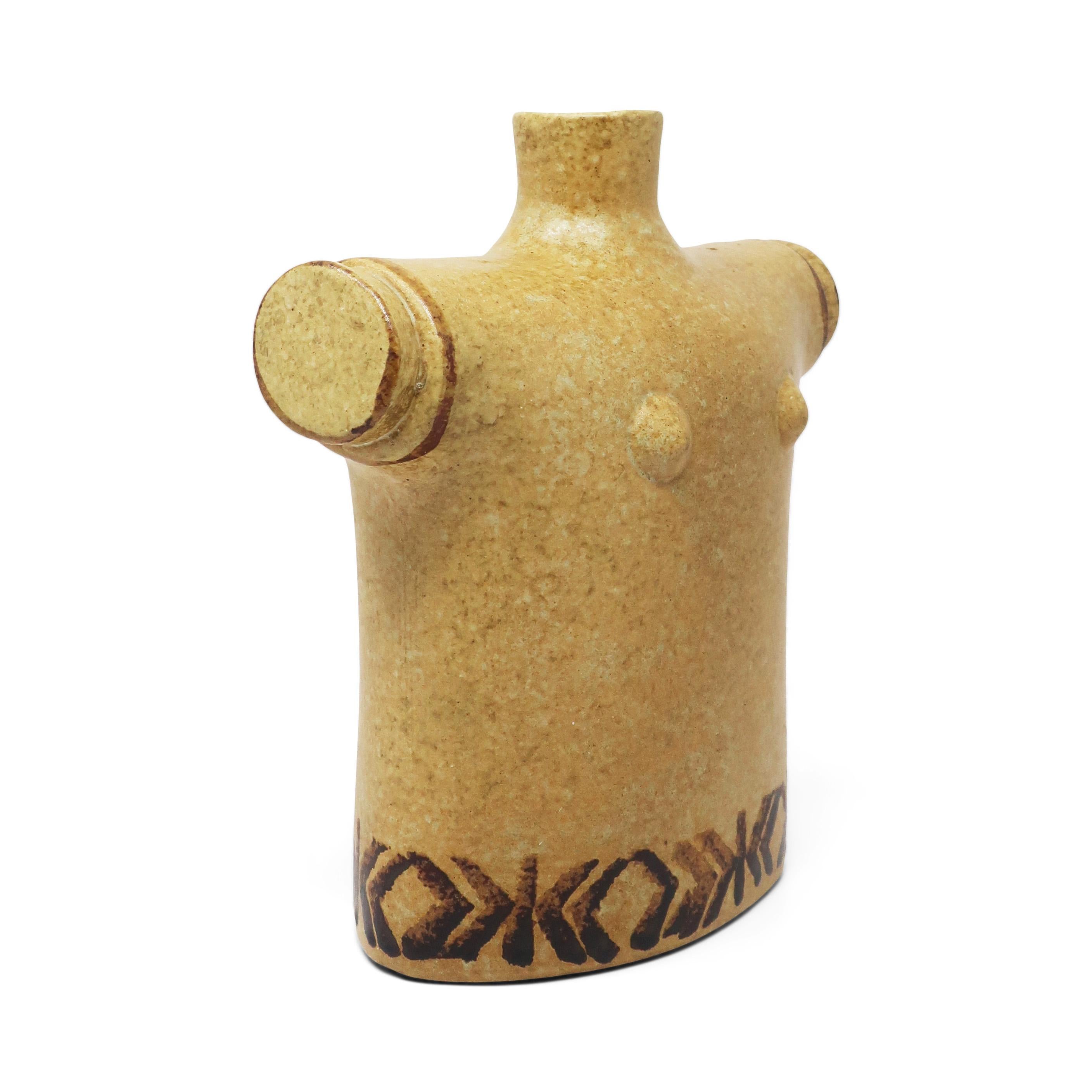 Mid-Century Modern Female Torso Pottery Vase In Good Condition For Sale In Brooklyn, NY