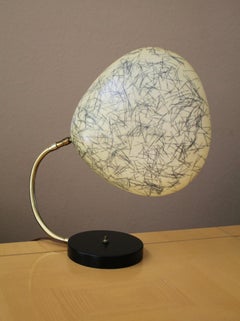 Mid Century Modern Fiberglass Cobra Desk Lamp Greta Grossman Atomic Era 1950s