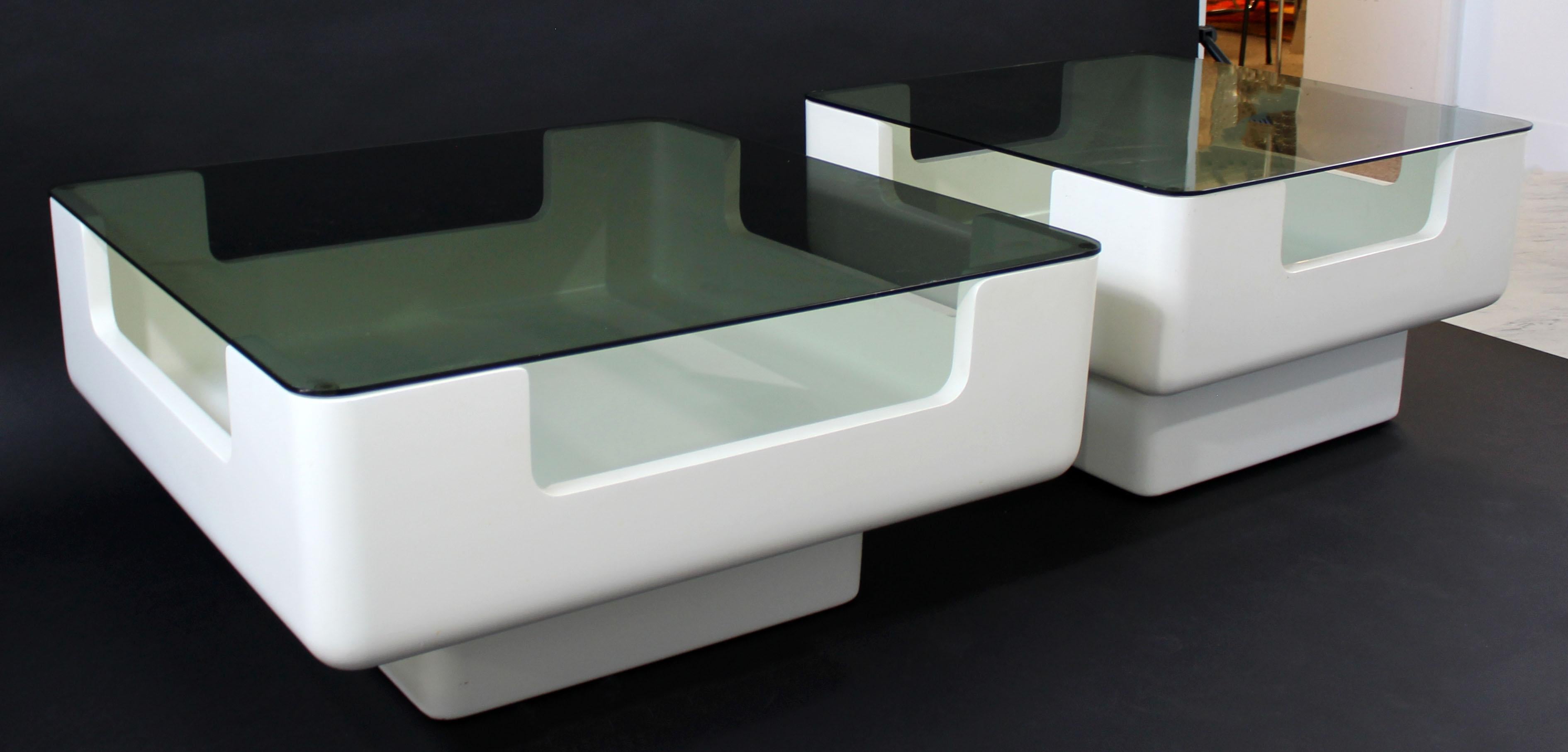 Finnish Mid-Century Modern Fiberglass Coffee & End Tables Eero Aarnio Attributed Finland