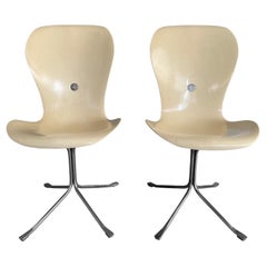 Chaises Ion en fibre de verre mi-siècle modernes de Gideon Kramer