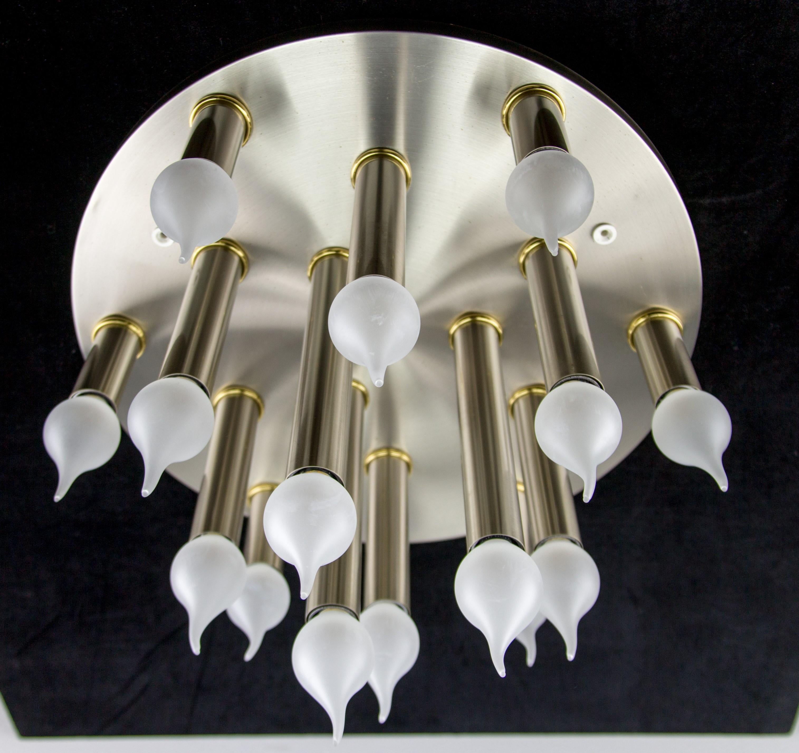 Mid-Century Modern Fifteen-Light Ceiling Lamp from Sölken Leuchten, 1970's For Sale 5