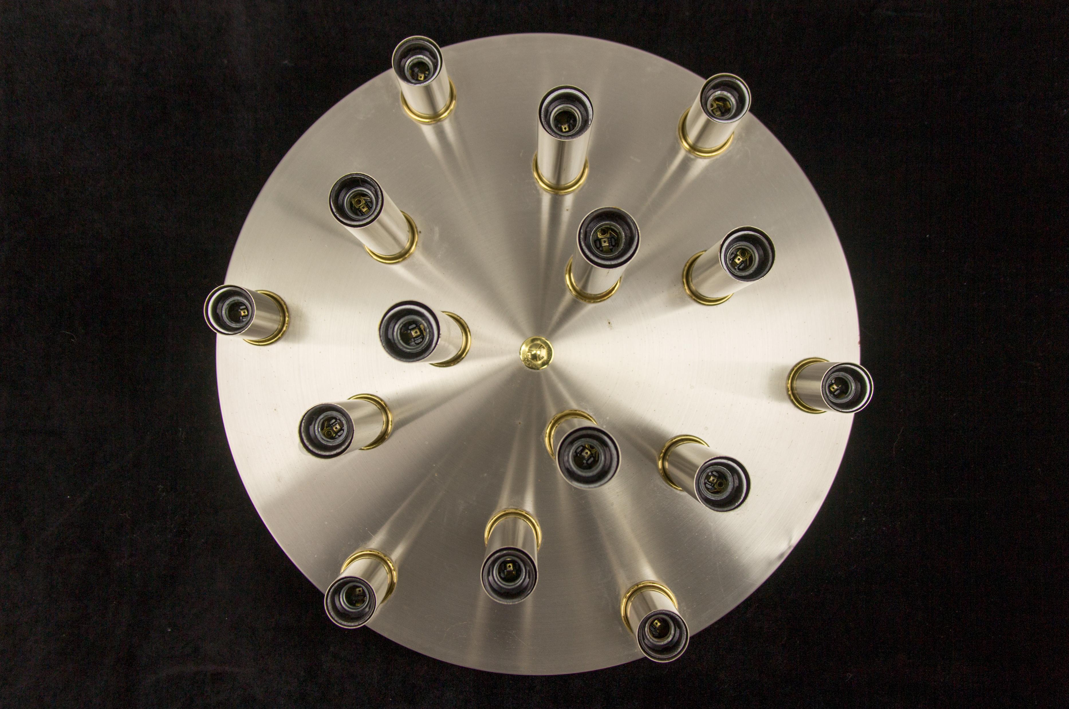 Mid-Century Modern Fifteen-Light Ceiling Lamp from Sölken Leuchten, 1970's For Sale 8