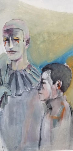 Mid-Century Modern Figurative Painting by Tom Ide