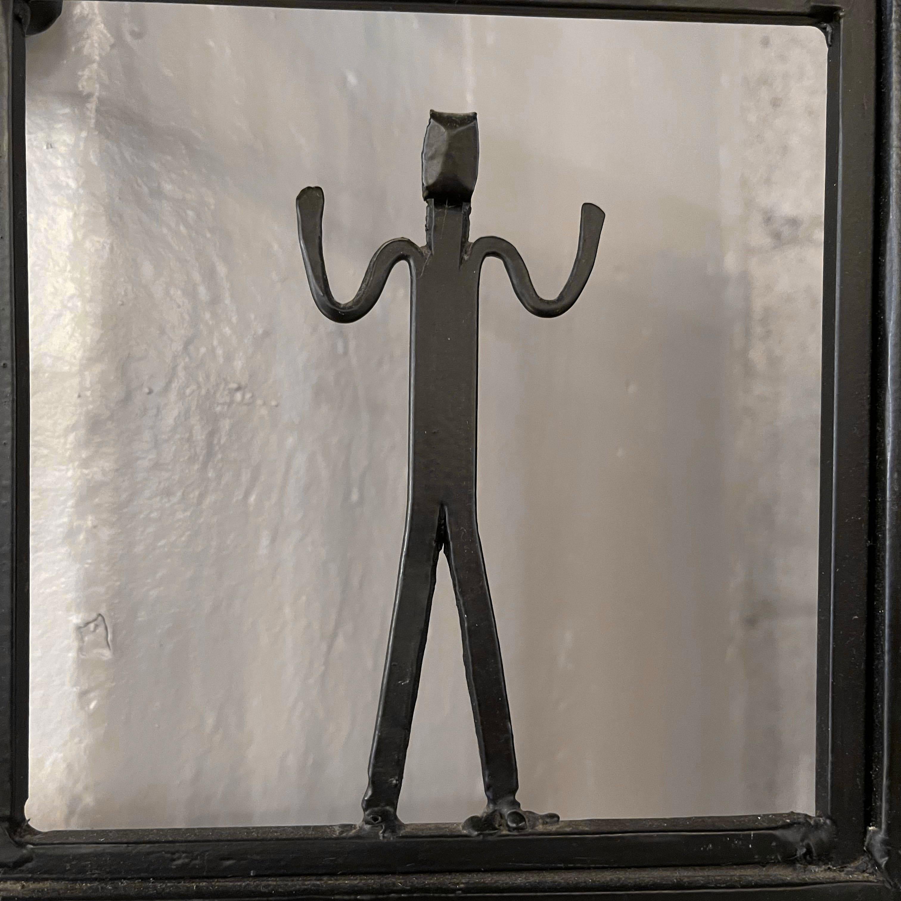 Mid-Century Modern Figurative Wrought Iron Mirror by Frederick Weinberg 4