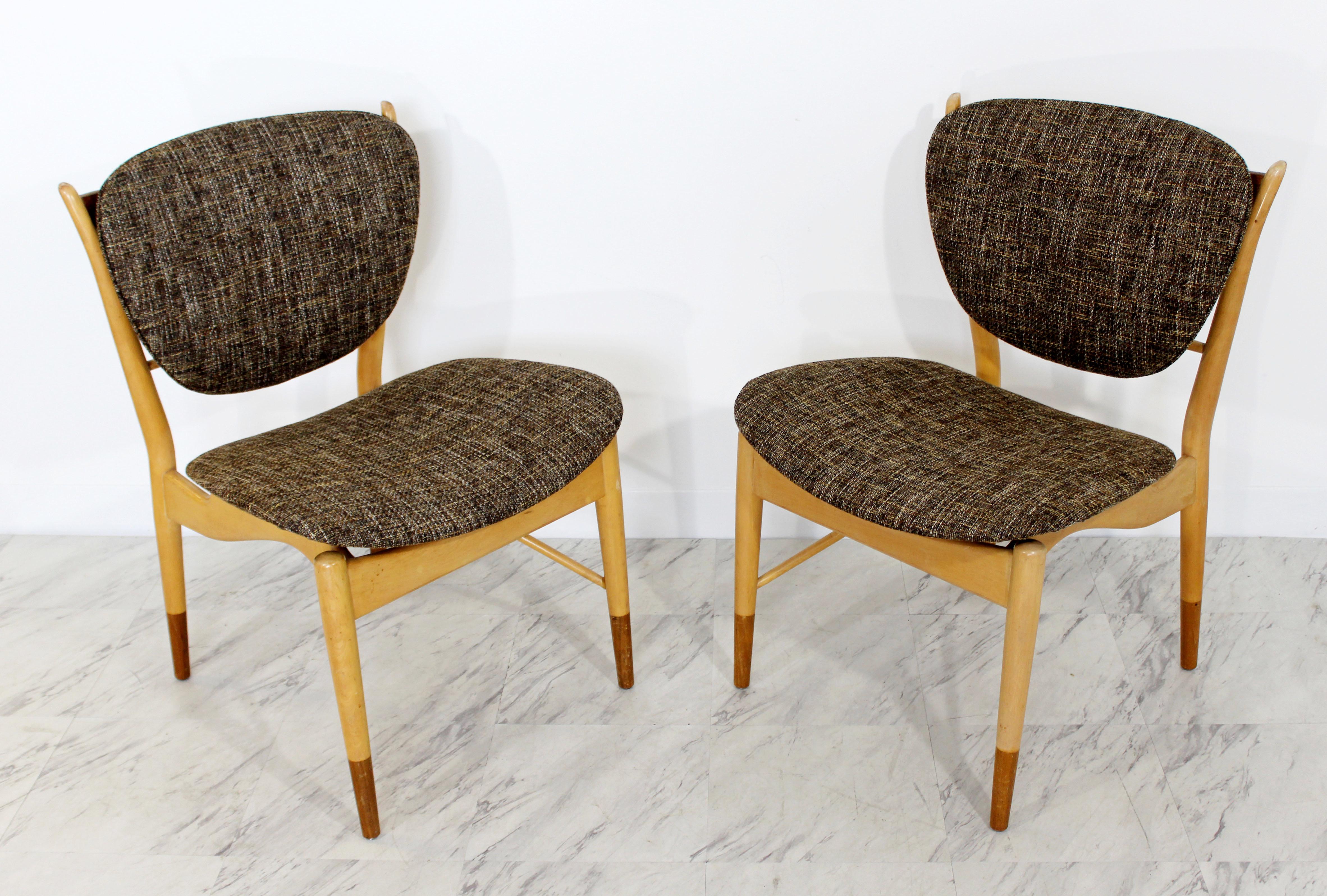 Mid-Century Modern Finn Juhl for Baker Set of Six NV-51 Side Dining Chairs 1960s In Good Condition In Keego Harbor, MI