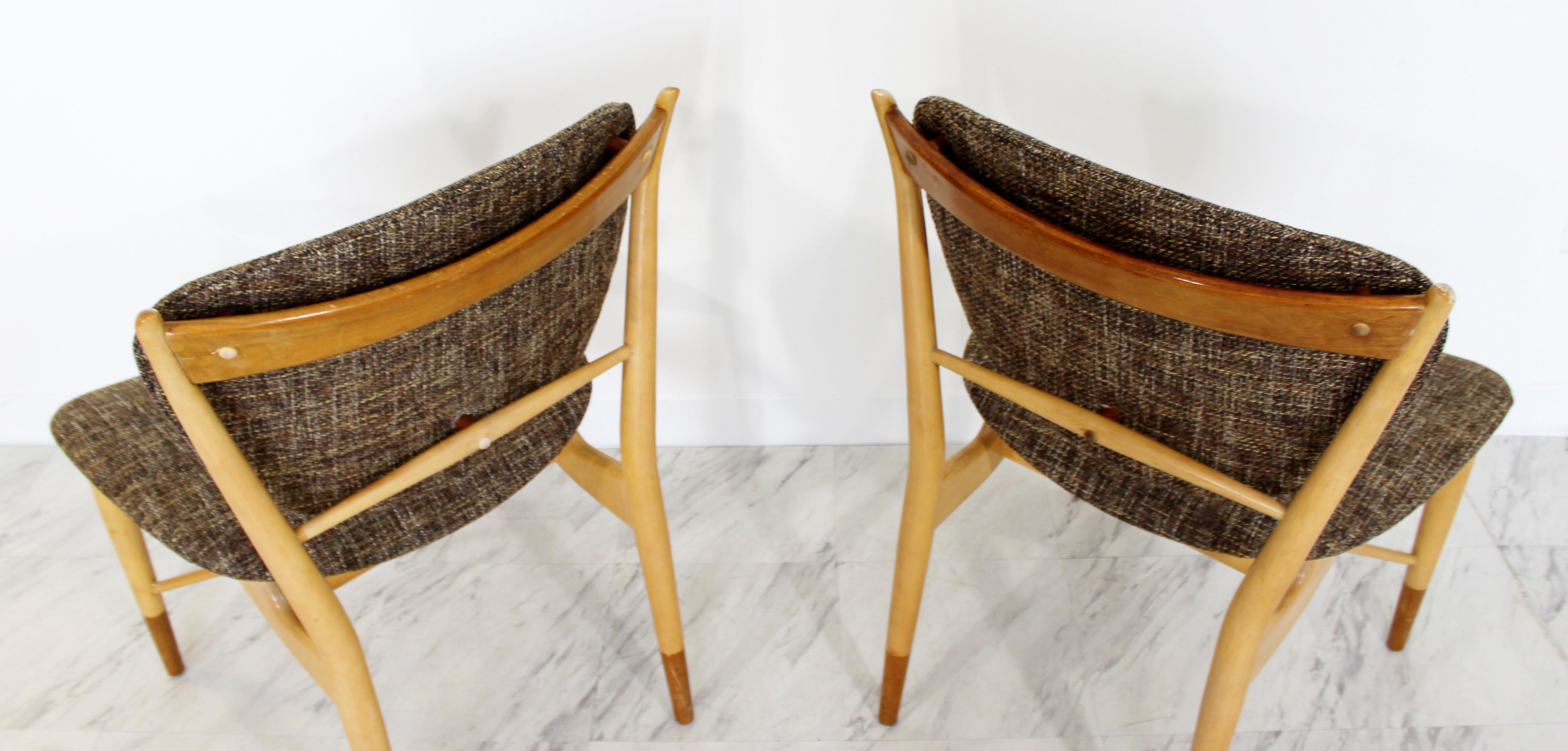 Mid-Century Modern Finn Juhl for Baker Set of Six NV-51 Side Dining Chairs 1960s 3
