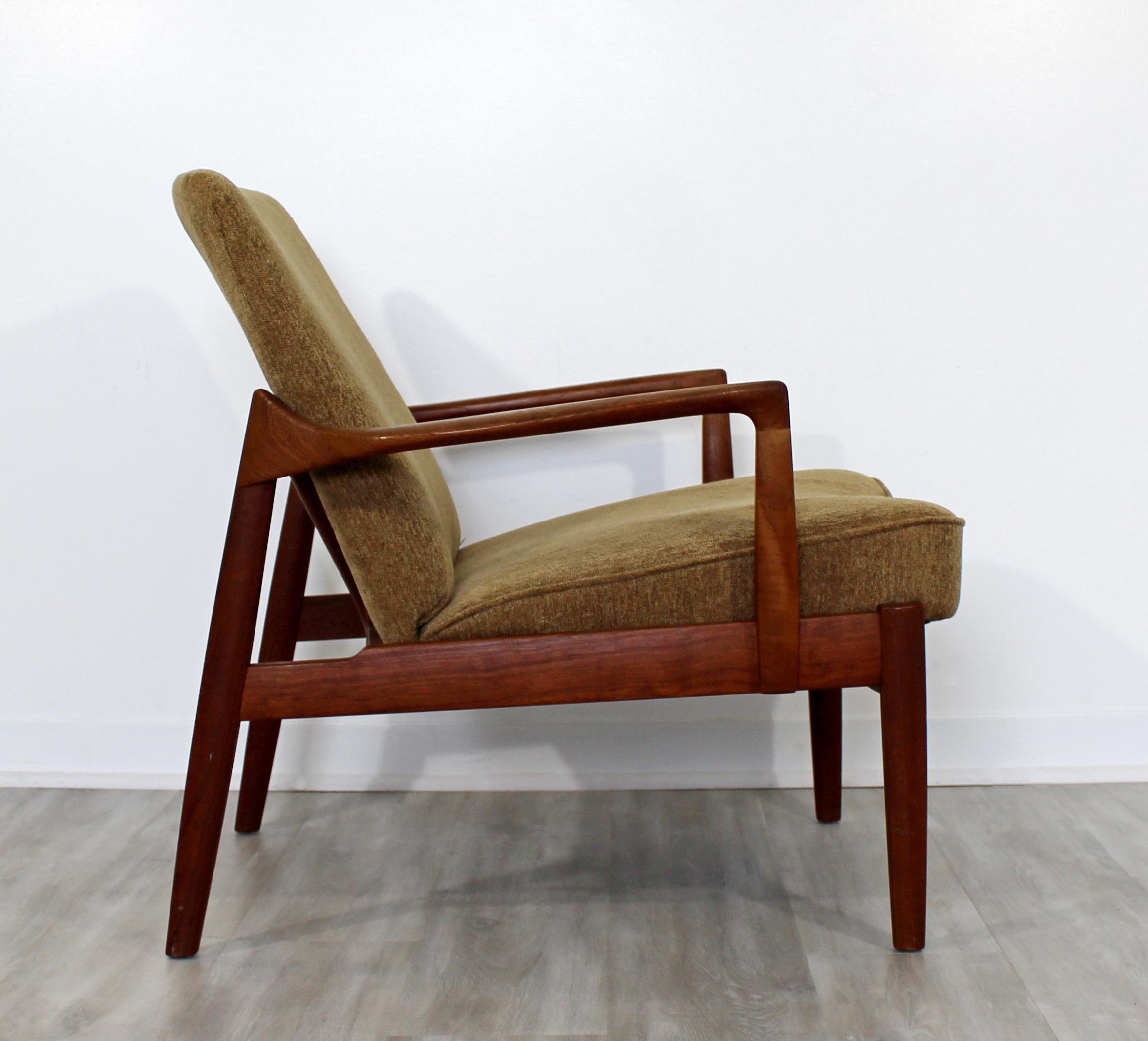 Mid Century Modern Danish 135 Teak Lounge Chair by Tove & Edvard Kindt-Larsen 1