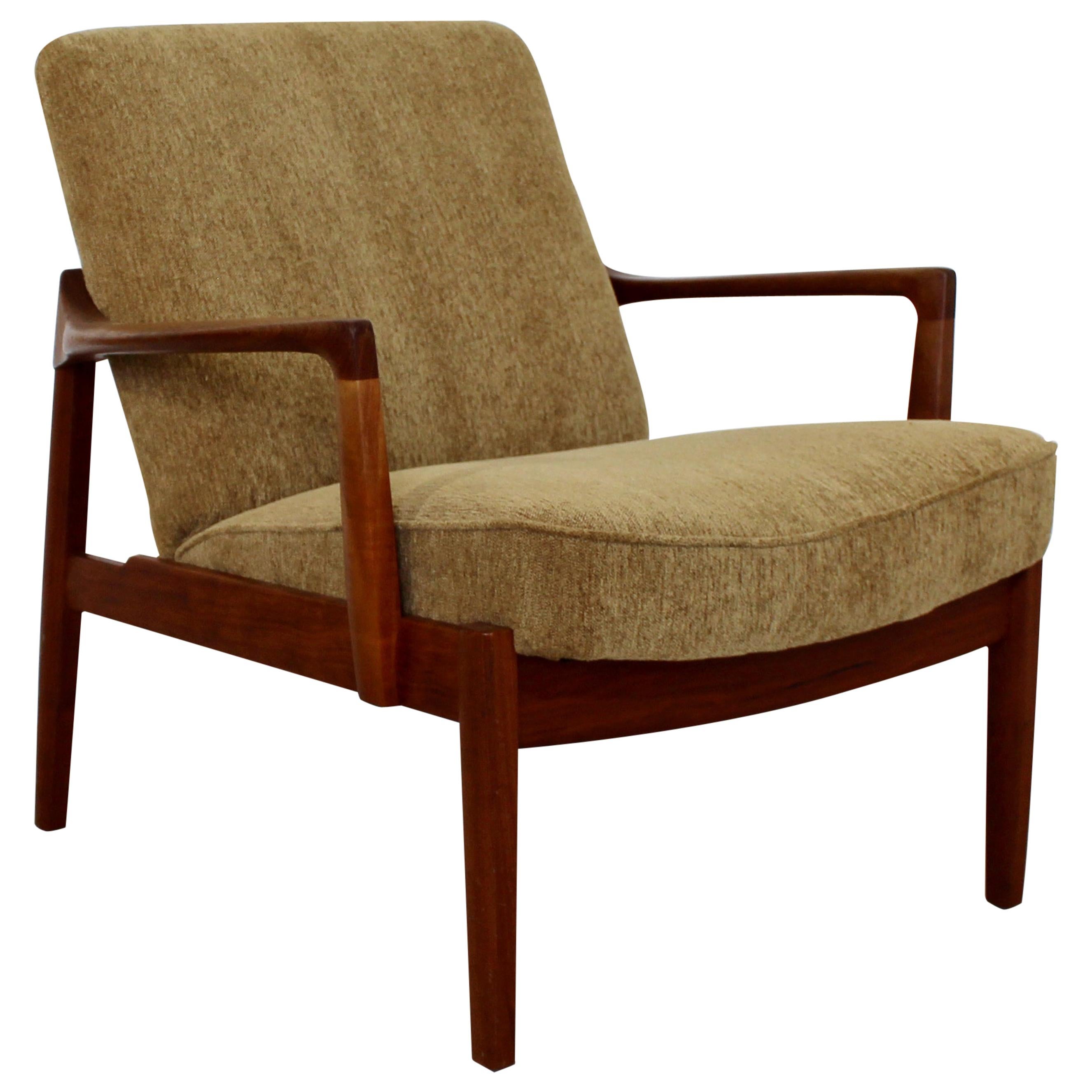 Mid Century Modern Danish 135 Teak Lounge Chair by Tove & Edvard Kindt-Larsen