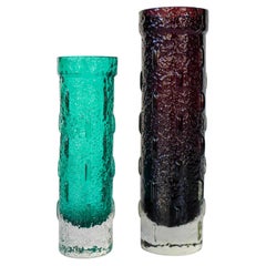 Mid-century modern Finnish Glass Vases by Tamara Aladin for Riihimäan Lasi