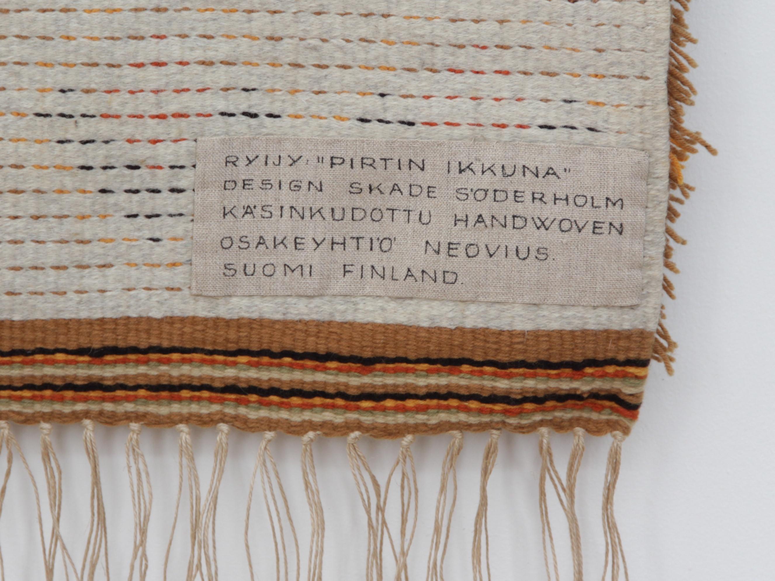 Danish Mid-Century Modern Finnish Wall Tapestry For Sale