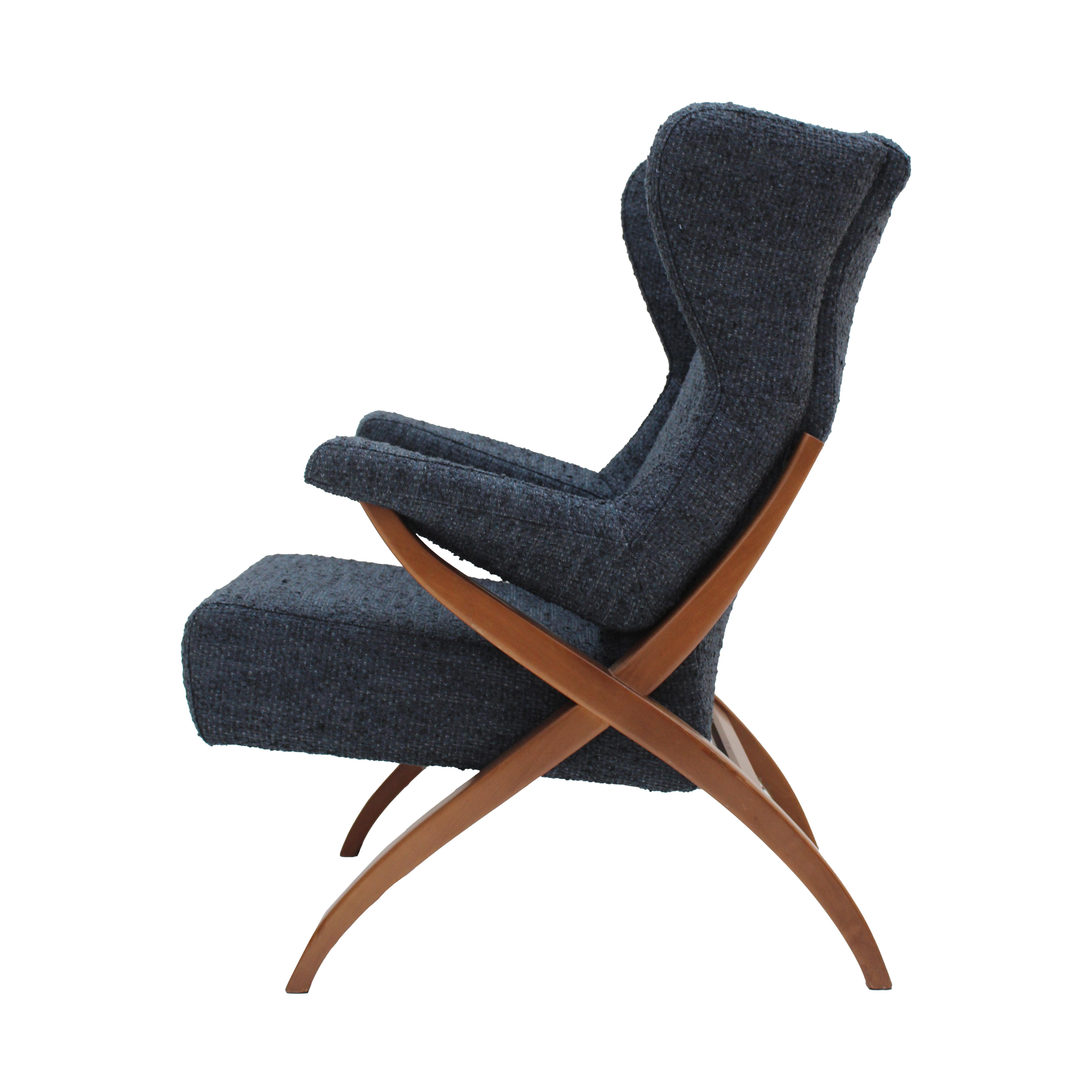 Mid Century Modern Fiorenza Italian Armchairs Designed By Franco Albini, 1950 In Good Condition For Sale In Ibiza, Spain