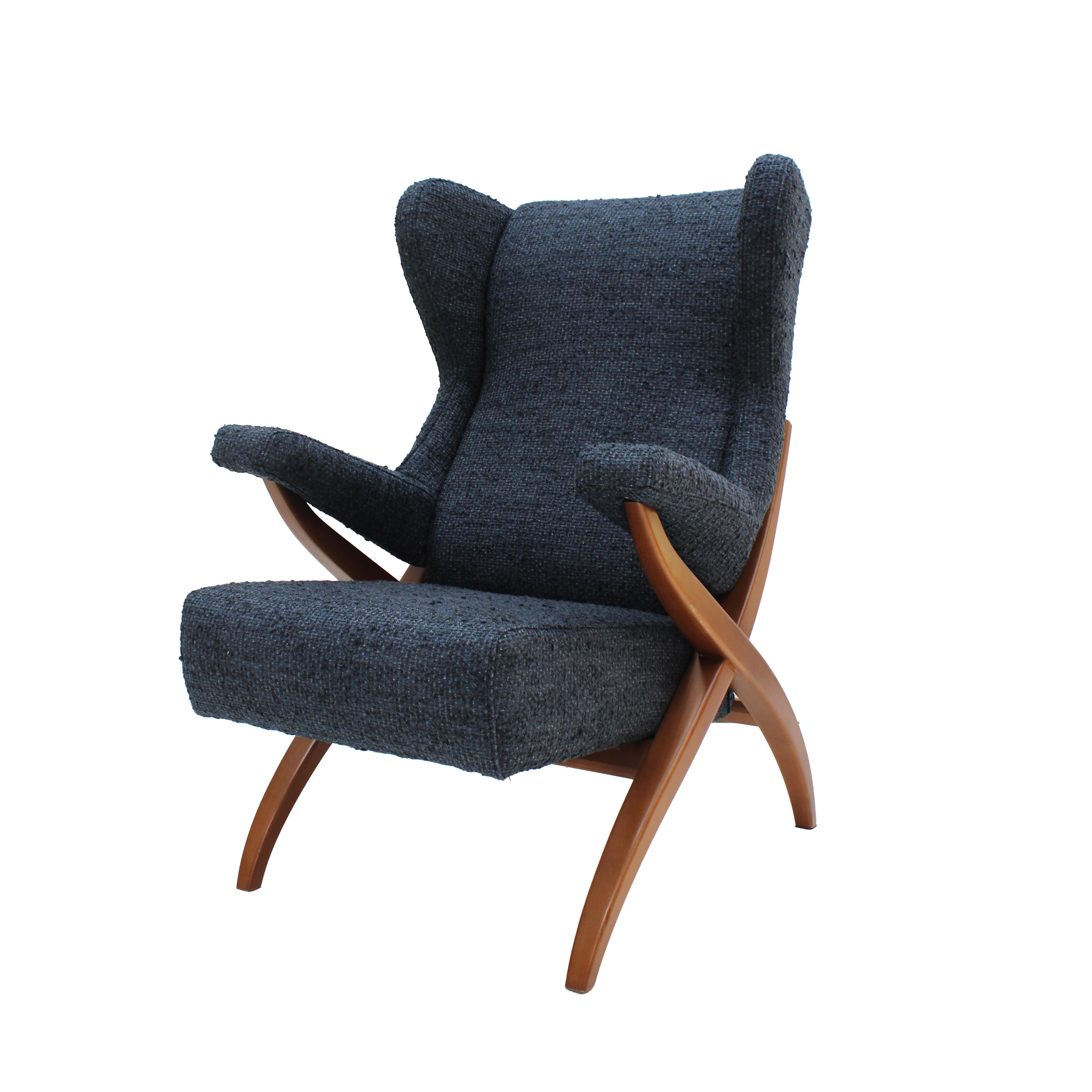 Mid Century Modern Fiorenza Italian Armchairs Designed By Franco Albini, 1950 For Sale 1