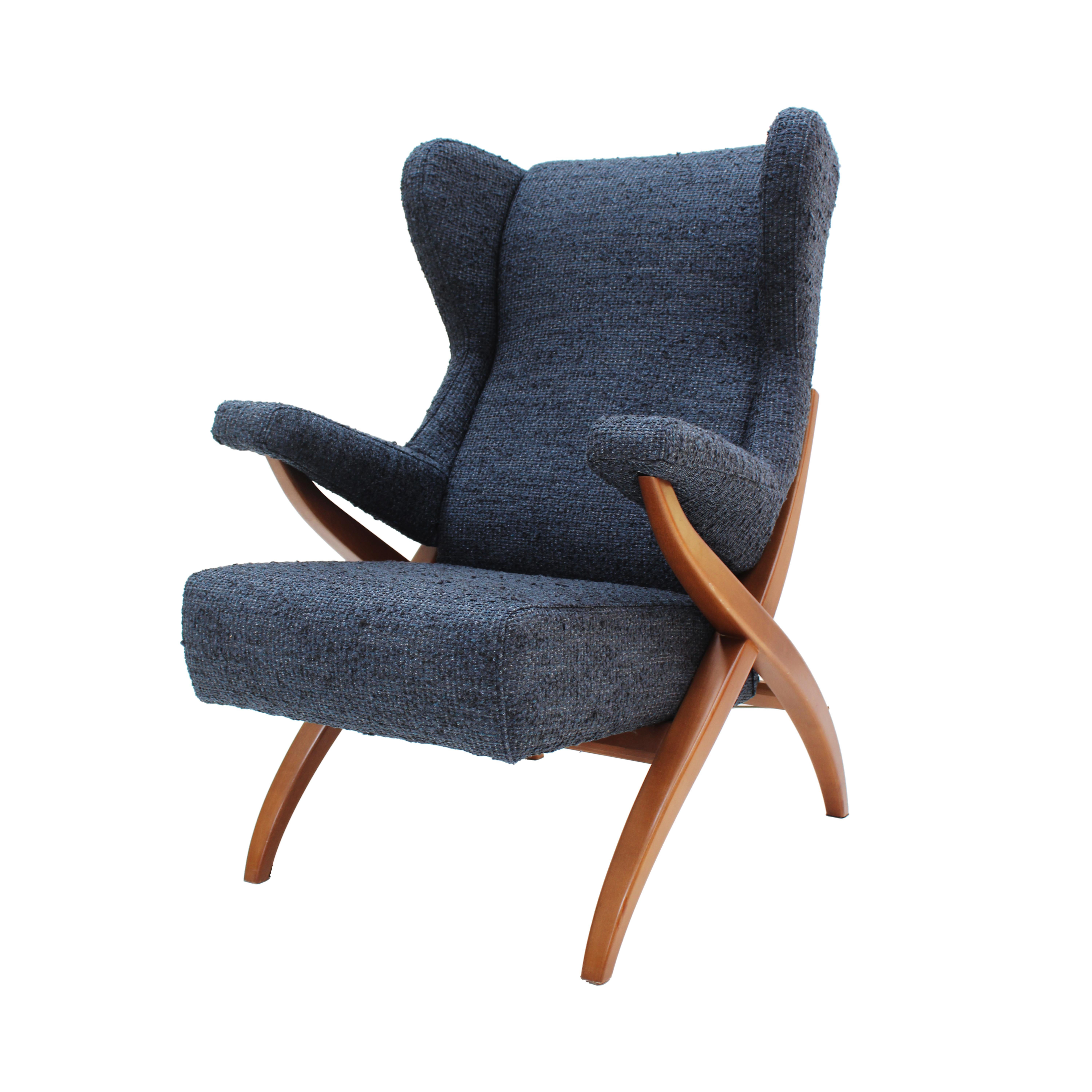 Mid Century Modern Fiorenza Italian Armchairs Designed By Franco Albini, 1950 For Sale 3