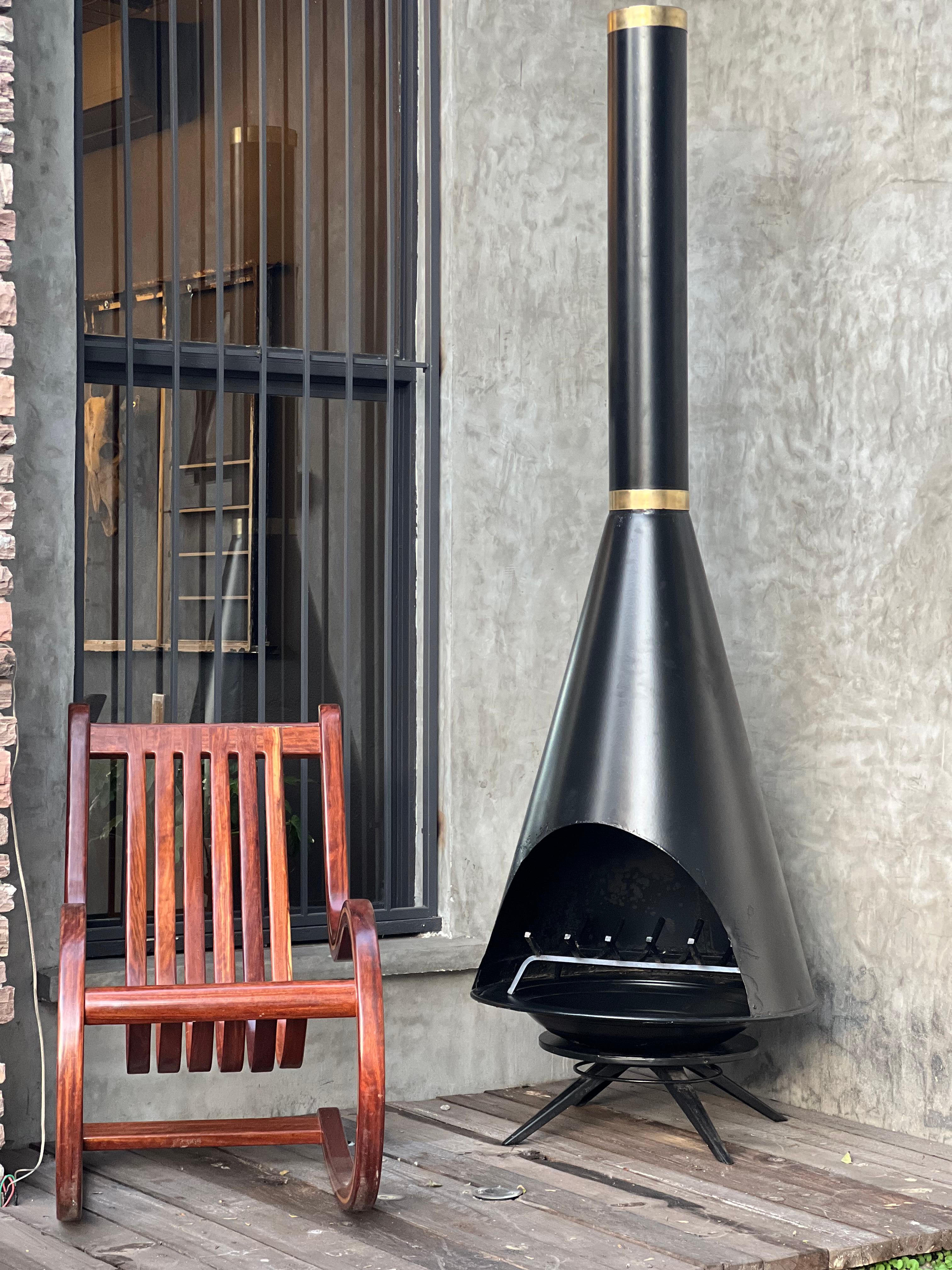 Mexican Mid-Century Modern Fireplace