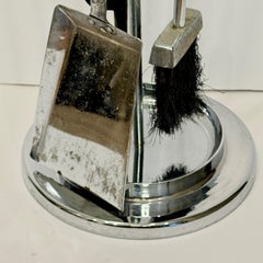 Set di attrezzi per il camino in stile Mid-Century Modern, lucite e cromo, Italia, anni '70