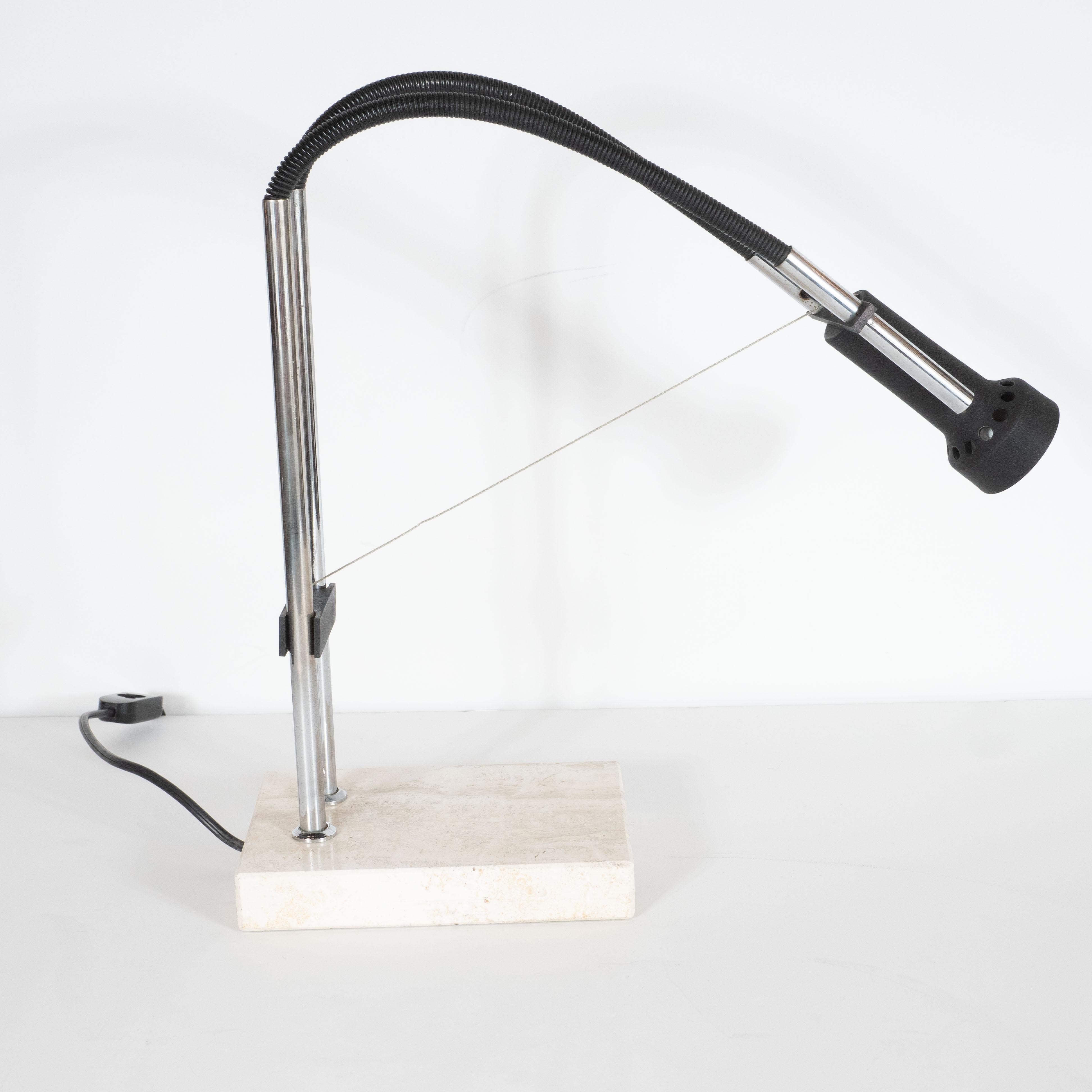 Mid-Century Modern Flexa Table Lamp Model 14165 by Angelo Lelli for Arredoluce In Excellent Condition For Sale In New York, NY